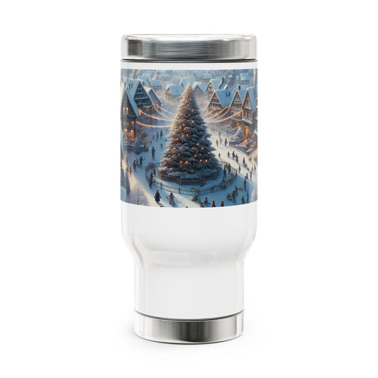 Stainless Steel Travel Mug with Handle, 14oz