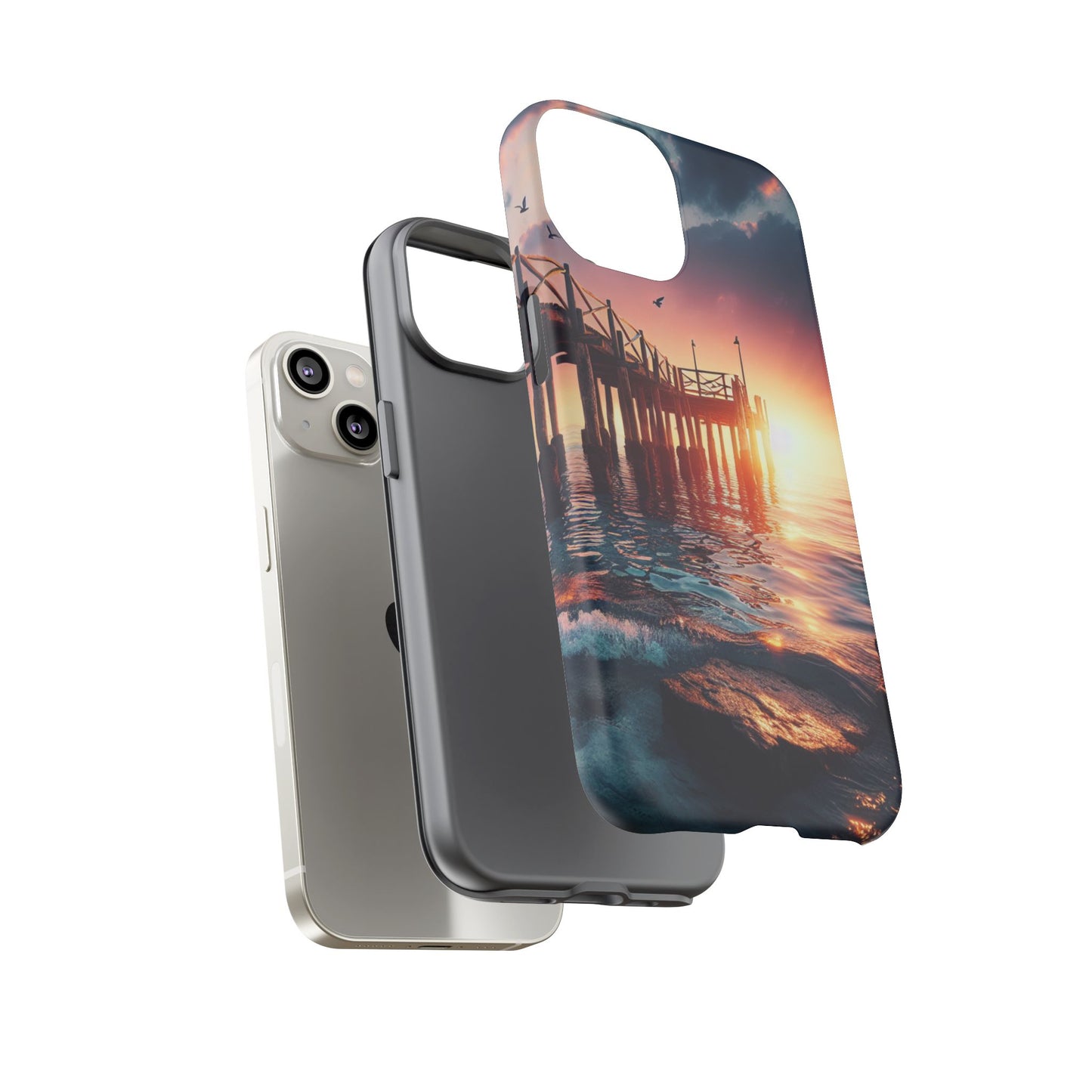 SUNSET on the PIER  phone case