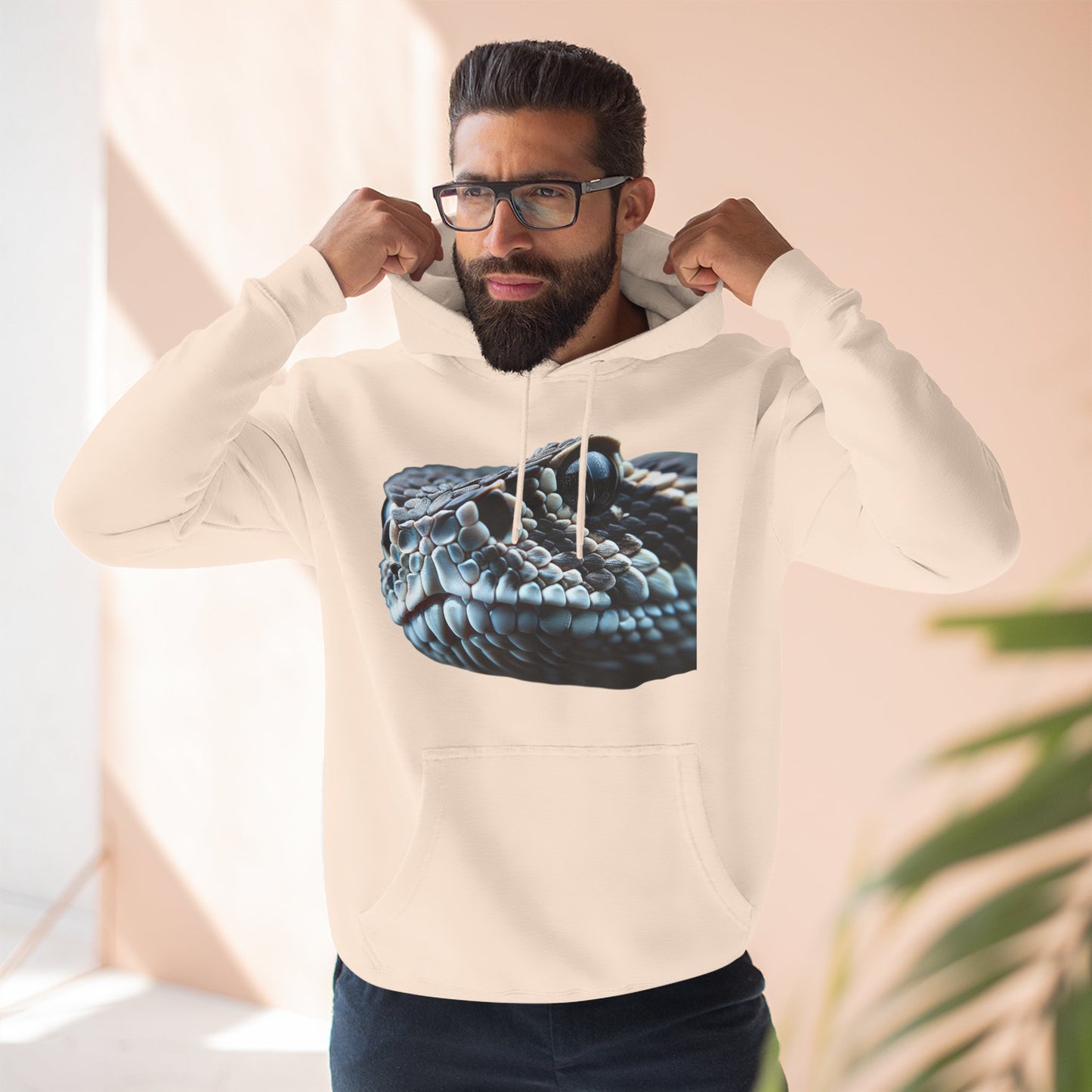 Three-Panel Fleece Hoodie