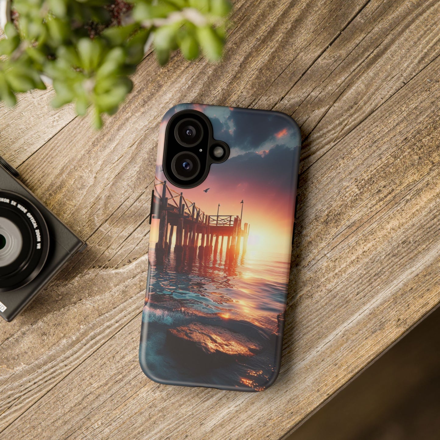 SUNSET on the PIER  phone case