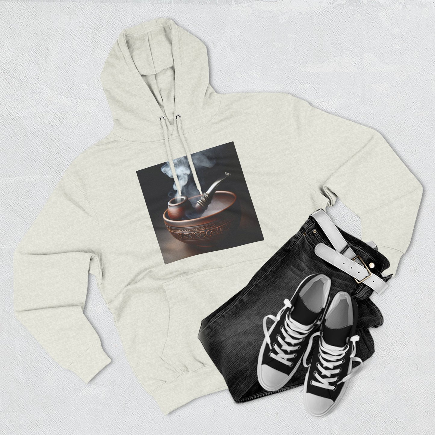 Three-Panel Fleece Hoodie