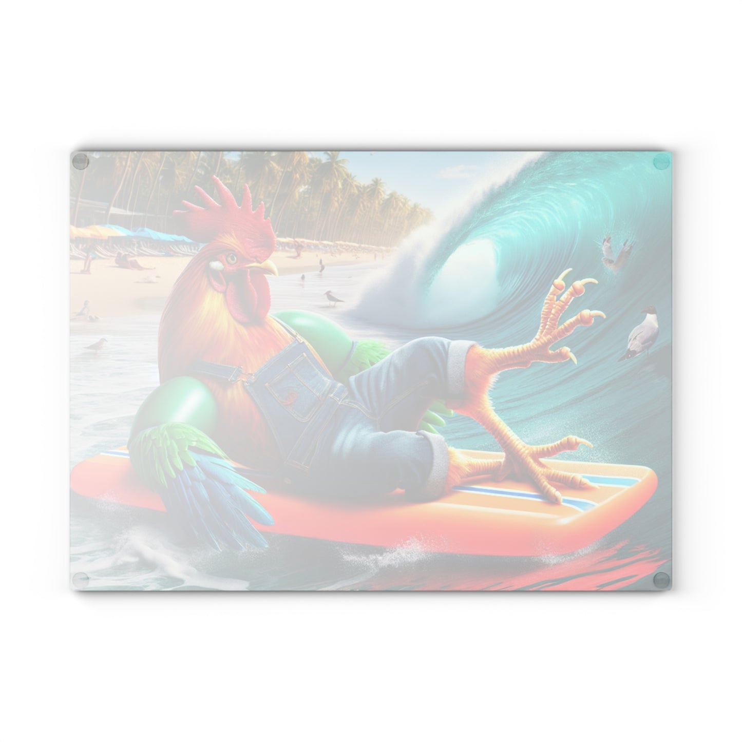 SURFNING ROOSTER cutting board