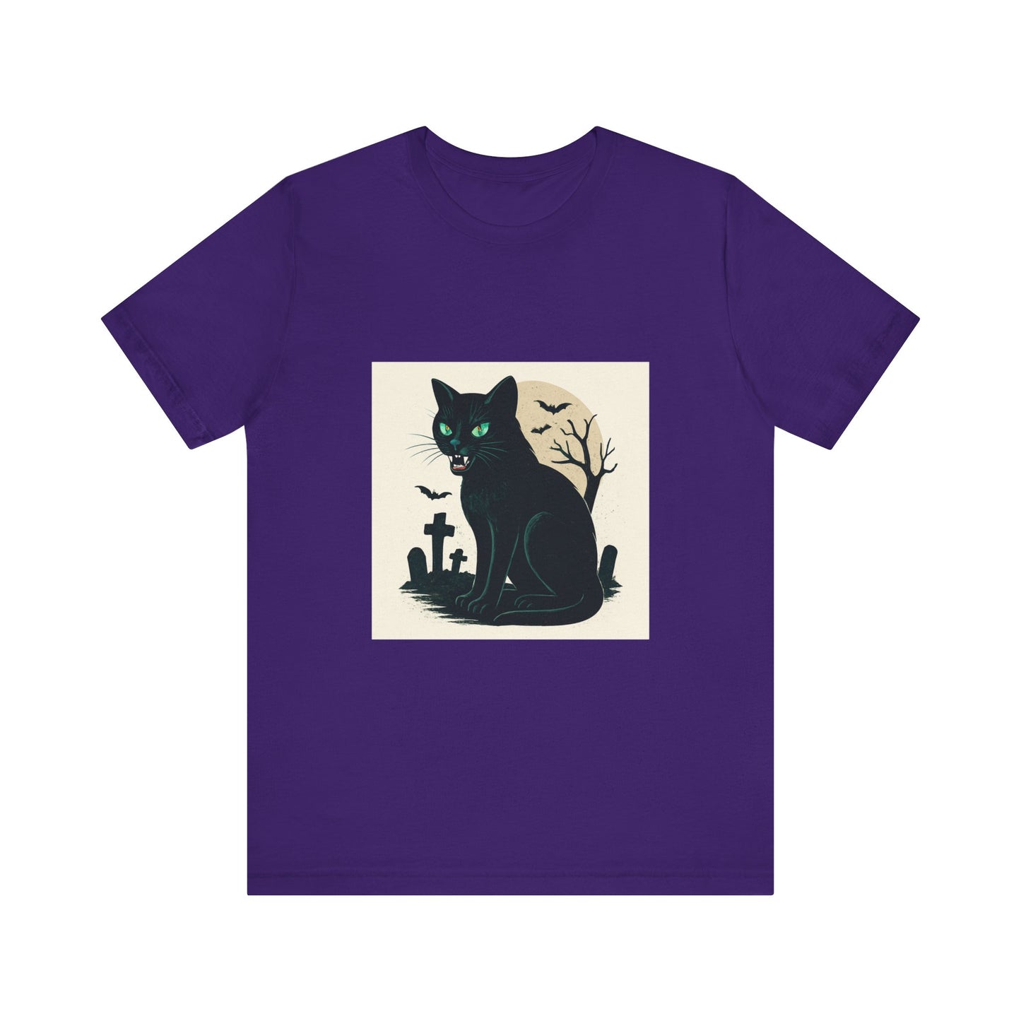 HALLOWEEN (BLACK CAT) Unisex Jersey Short Sleeve Tee