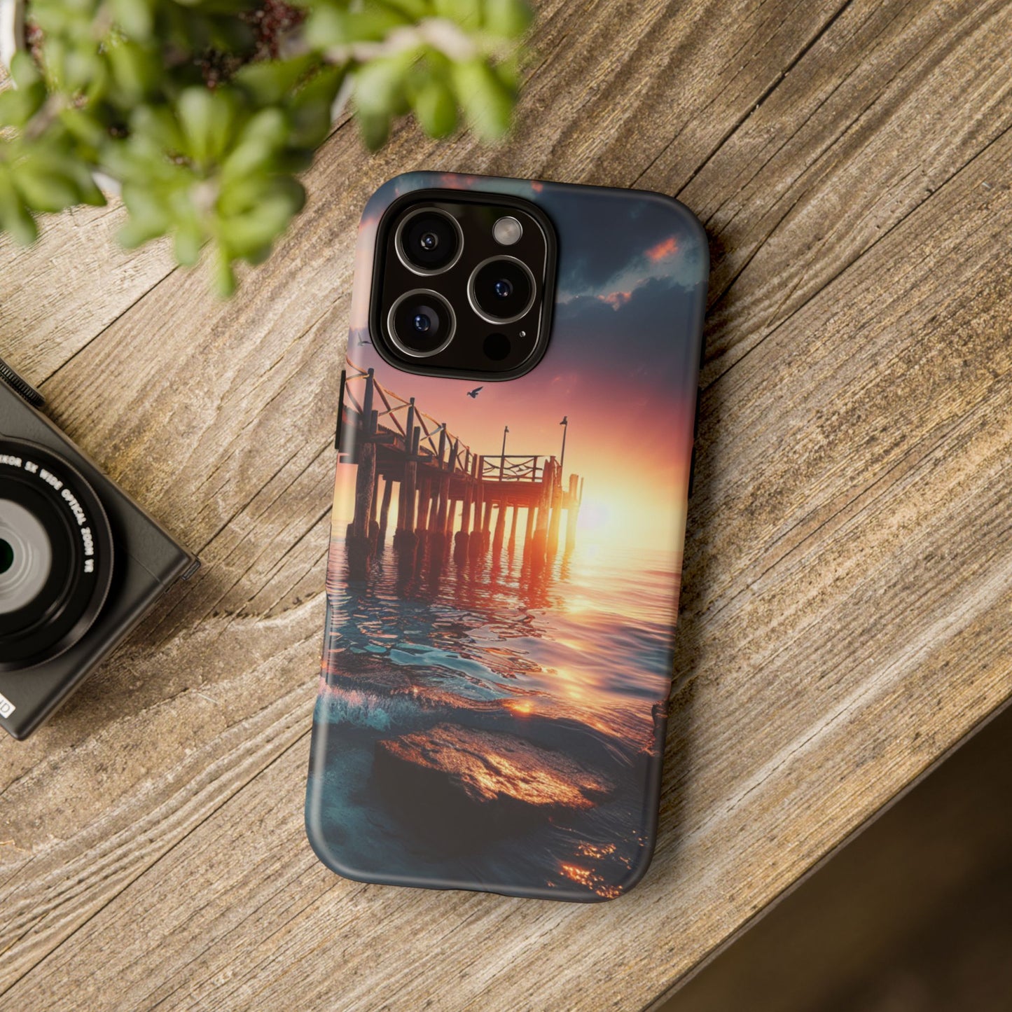 SUNSET on the PIER  phone case