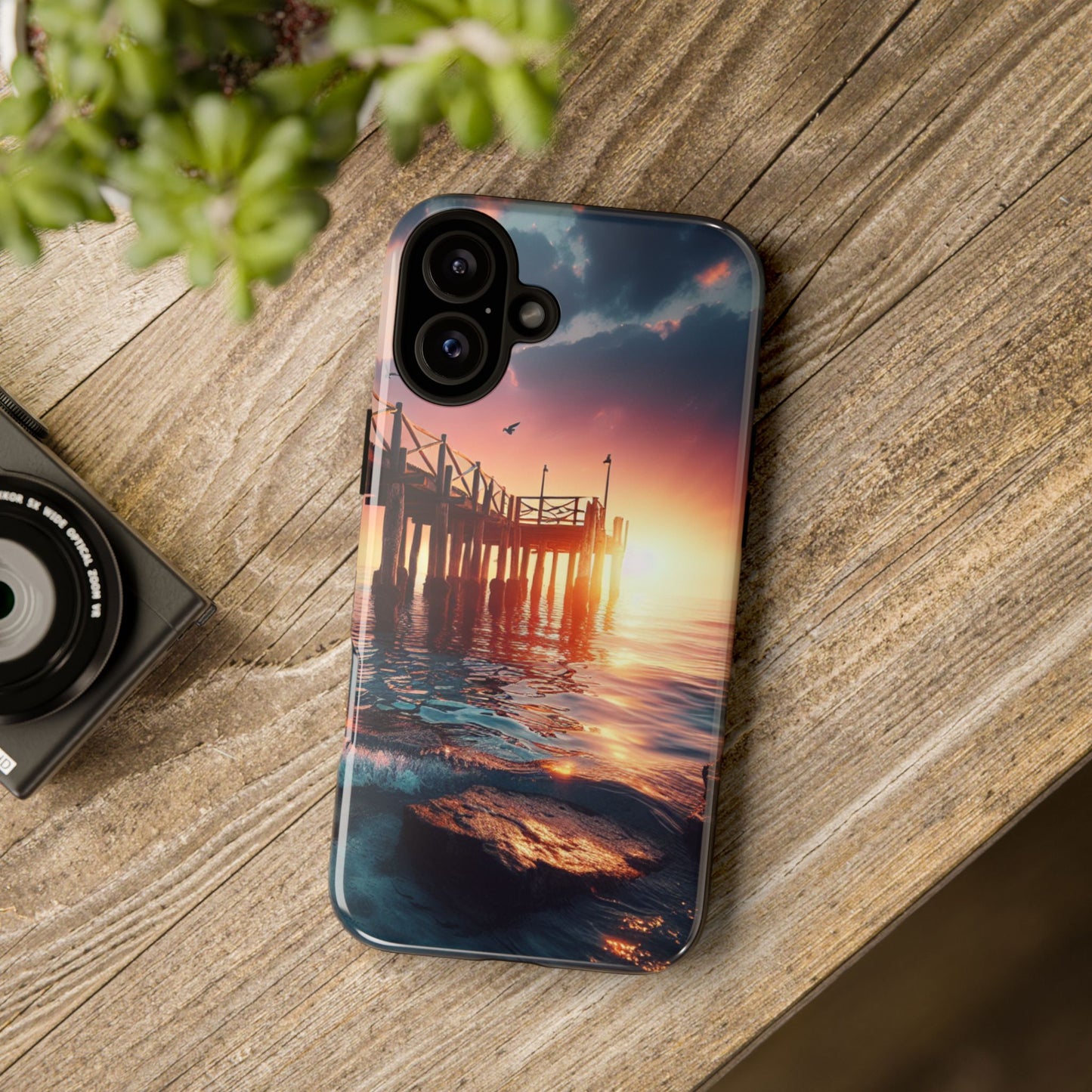SUNSET on the PIER  phone case