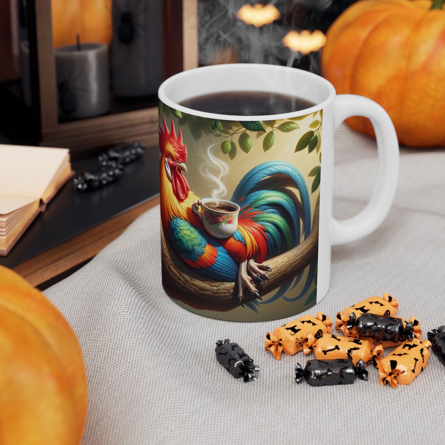 rooster just chilling