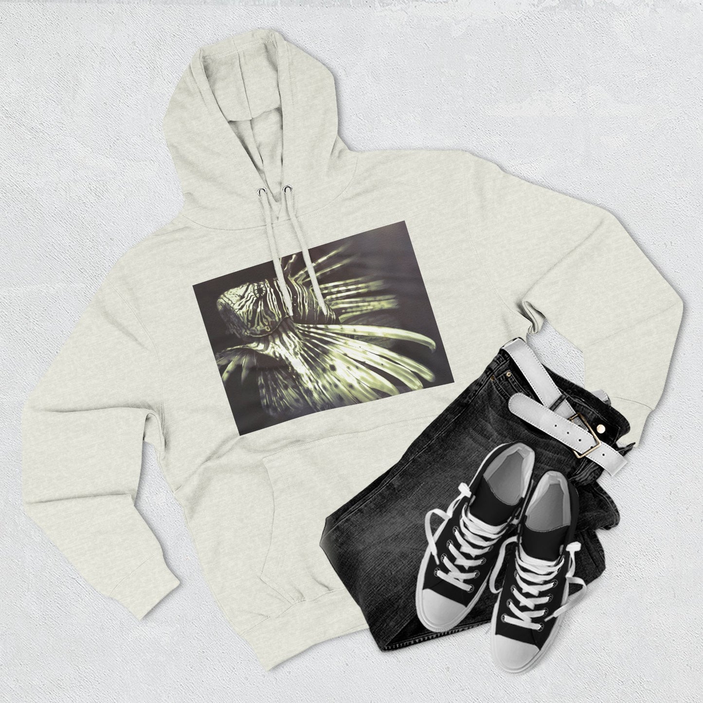 Three-Panel Fleece Hoodie