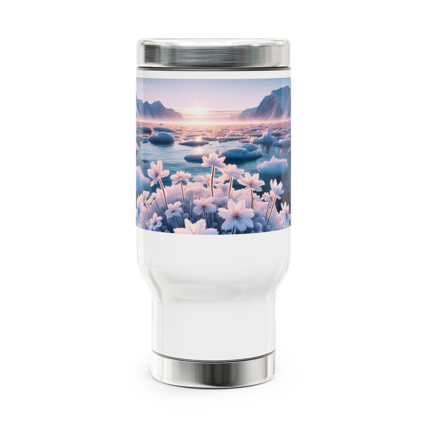 Stainless Steel Travel Mug with Handle, 14oz