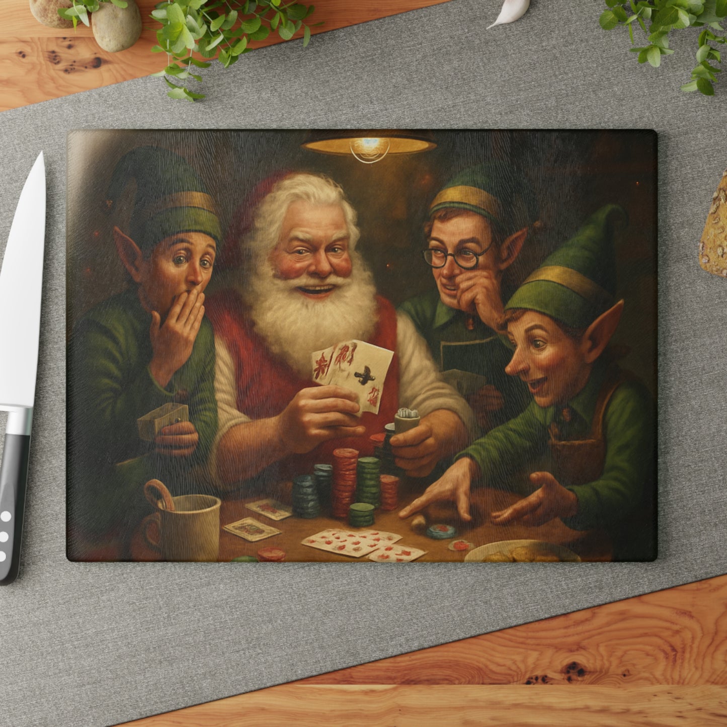 CHRISTMAS Glass Cutting Board