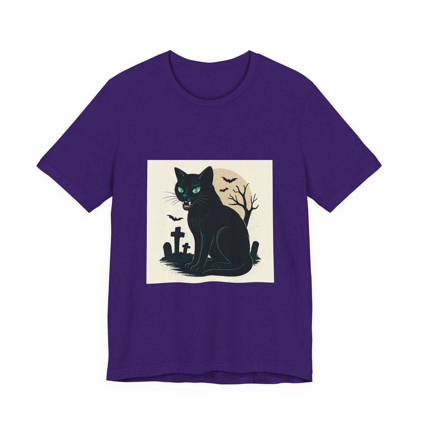 HALLOWEEN (BLACK CAT) Unisex Jersey Short Sleeve Tee