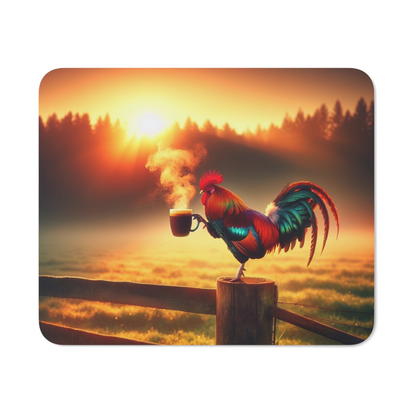 rooster mouse pad