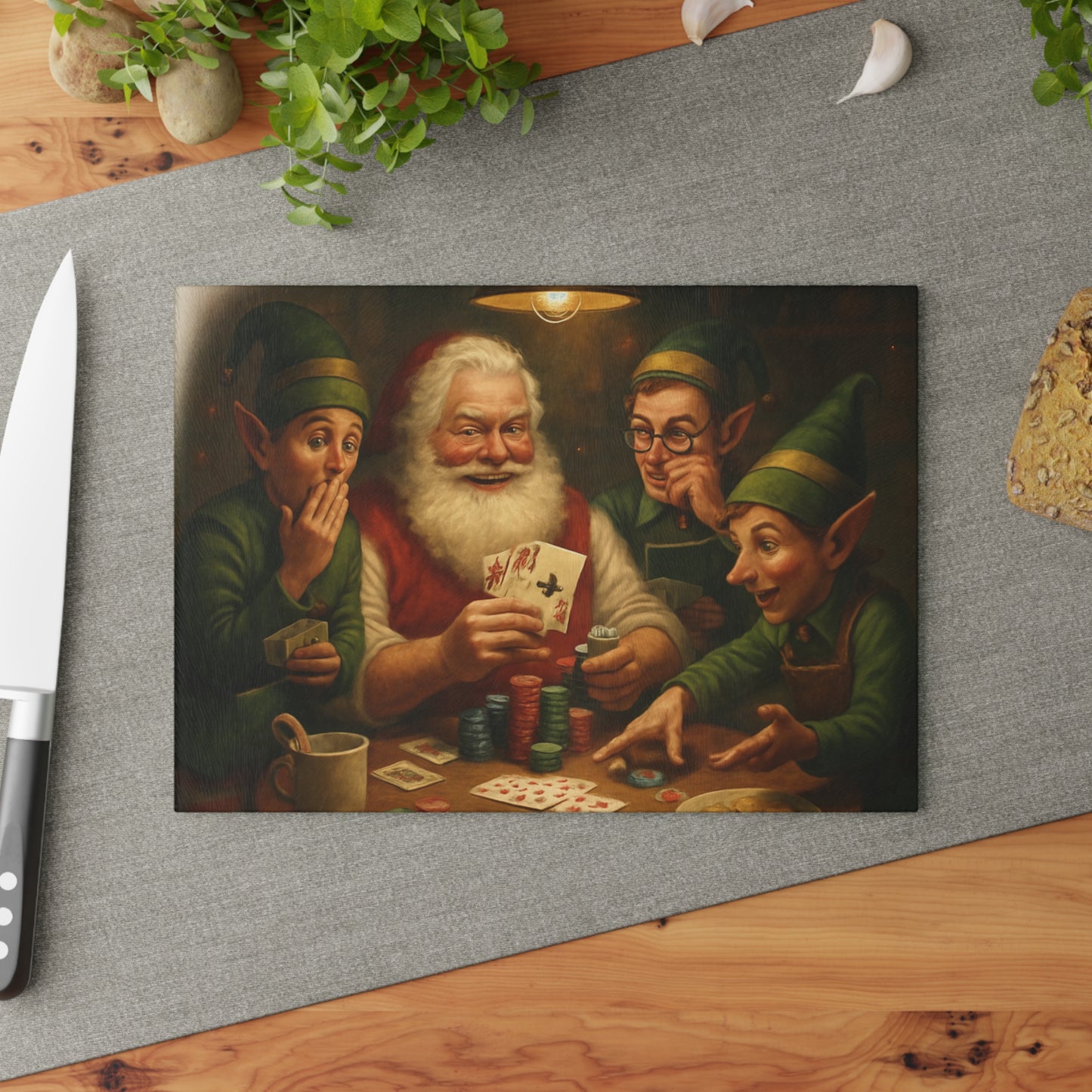 CHRISTMAS Glass Cutting Board