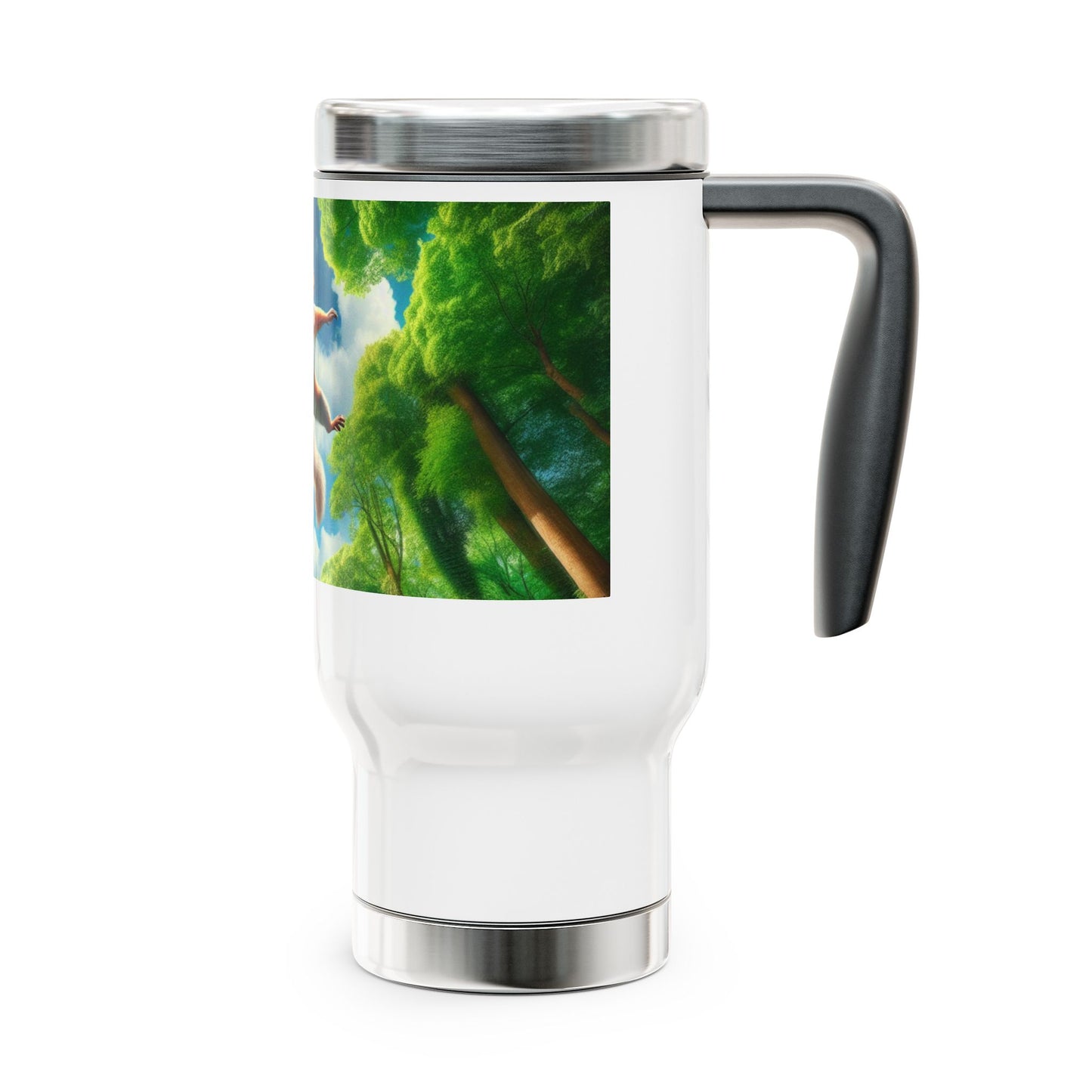 Stainless Steel Travel Mug with Handle, 14oz