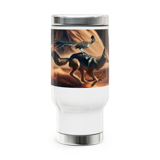 Stainless Steel Travel Mug with Handle, 14oz