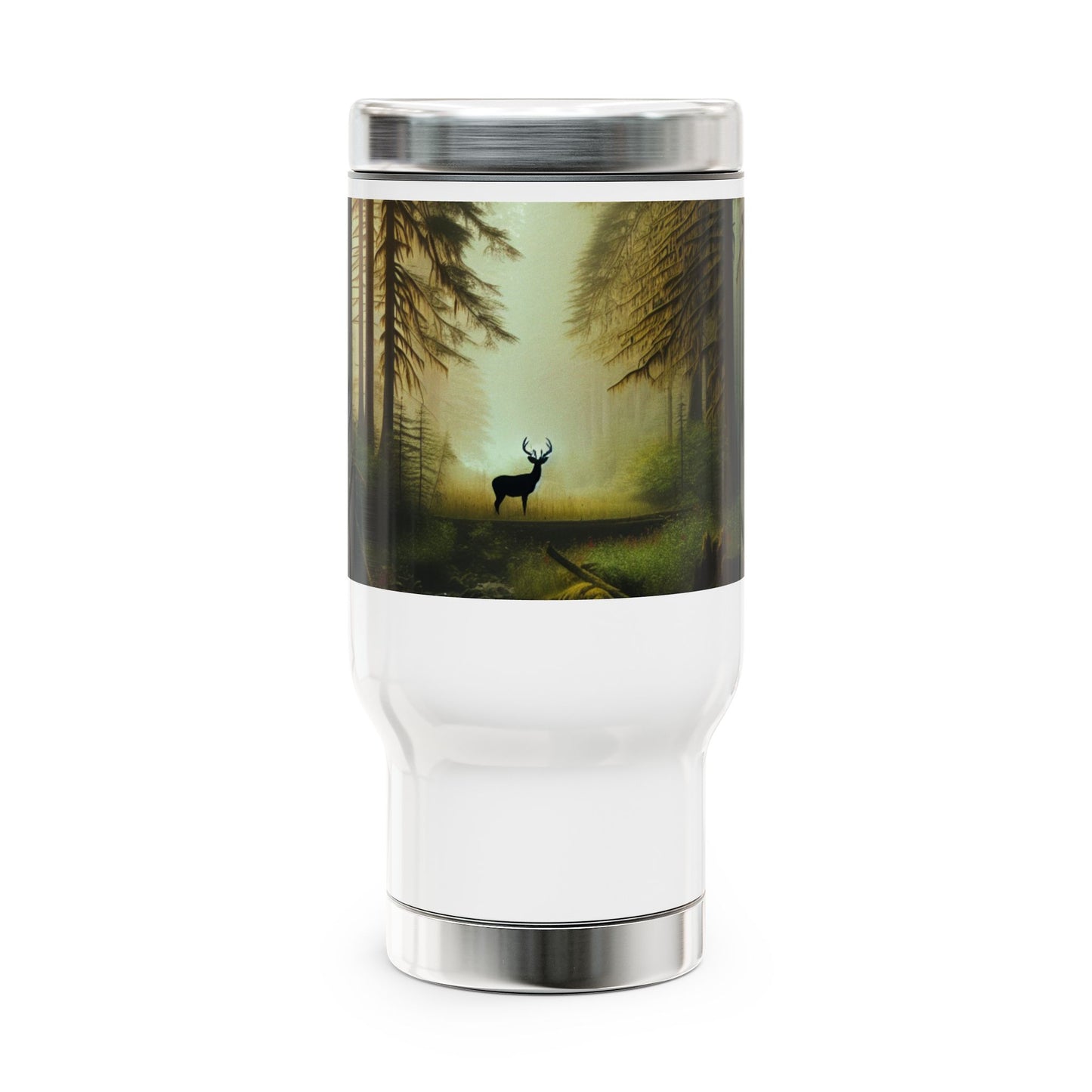 Stainless Steel Travel Mug with Handle, 14oz