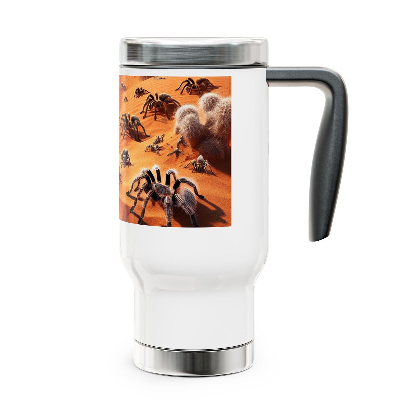 Stainless Steel Travel Mug with Handle, 14oz