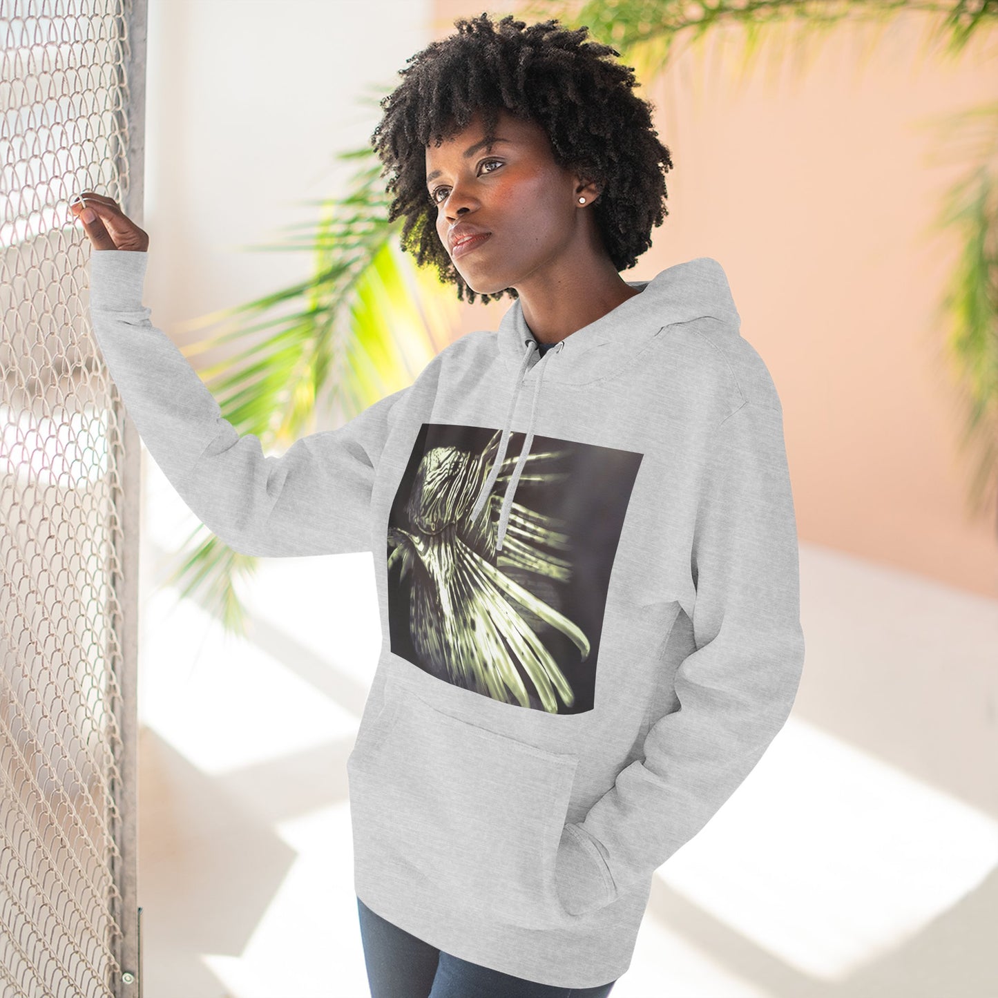 Three-Panel Fleece Hoodie