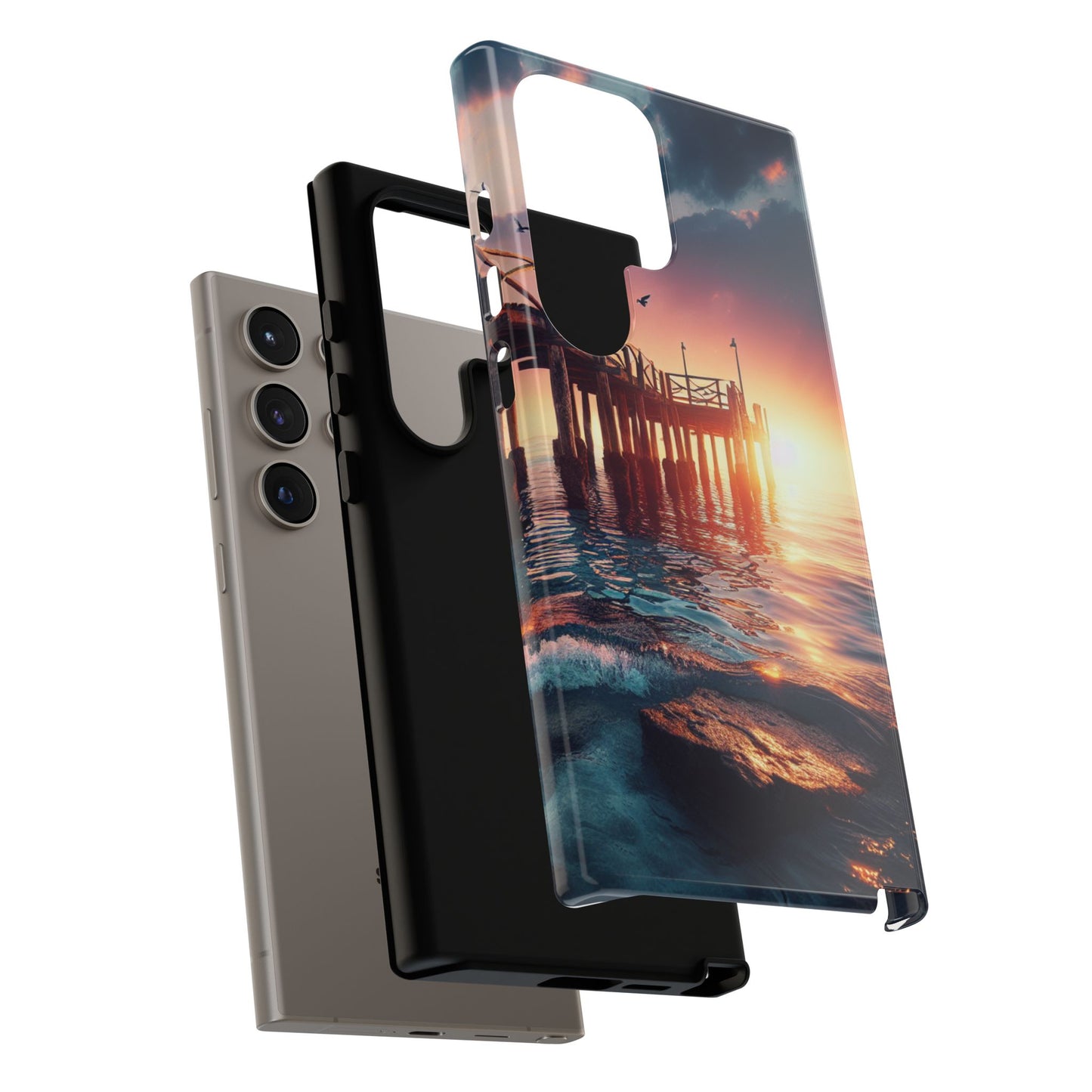 SUNSET on the PIER  phone case