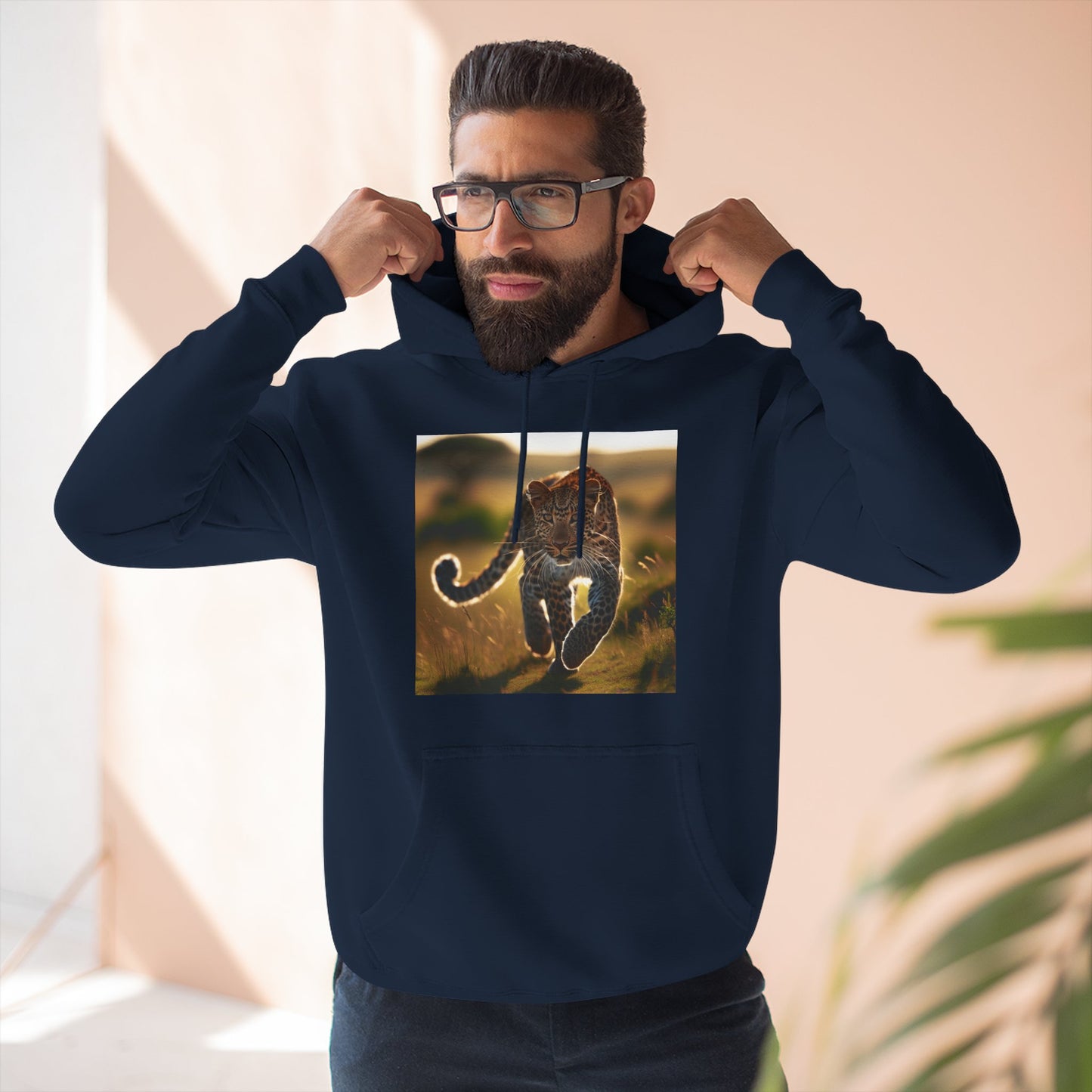 Three-Panel Fleece Hoodie