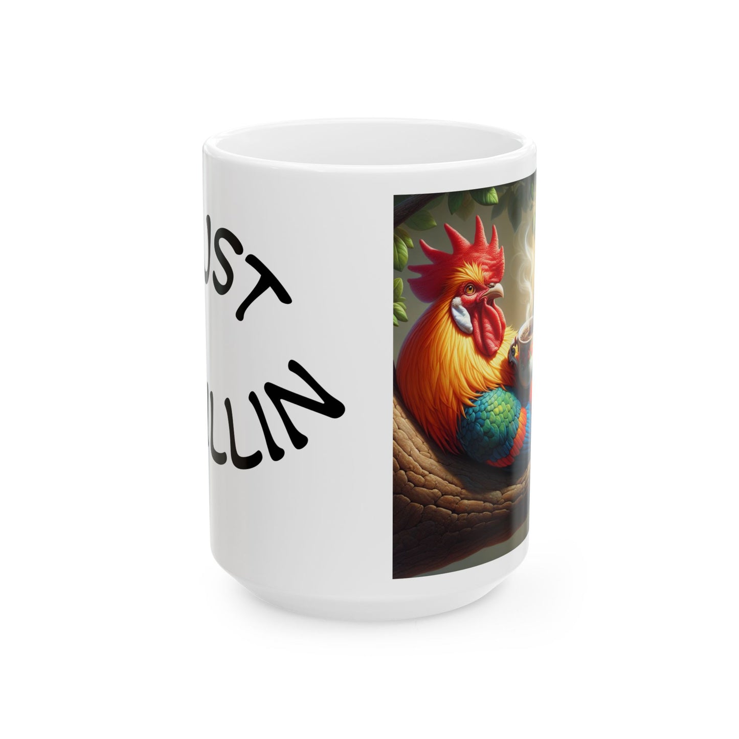 rooster just chilling