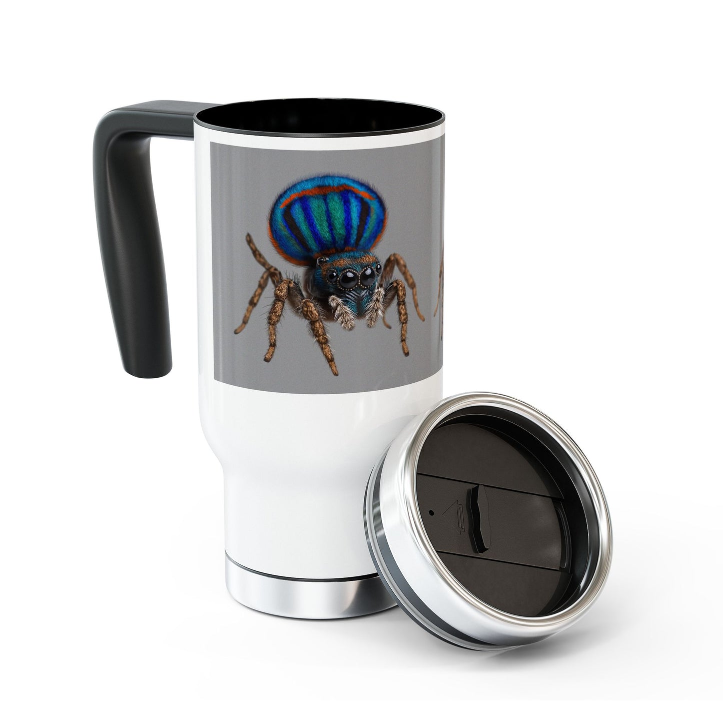 Stainless Steel Travel Mug with Handle, 14oz