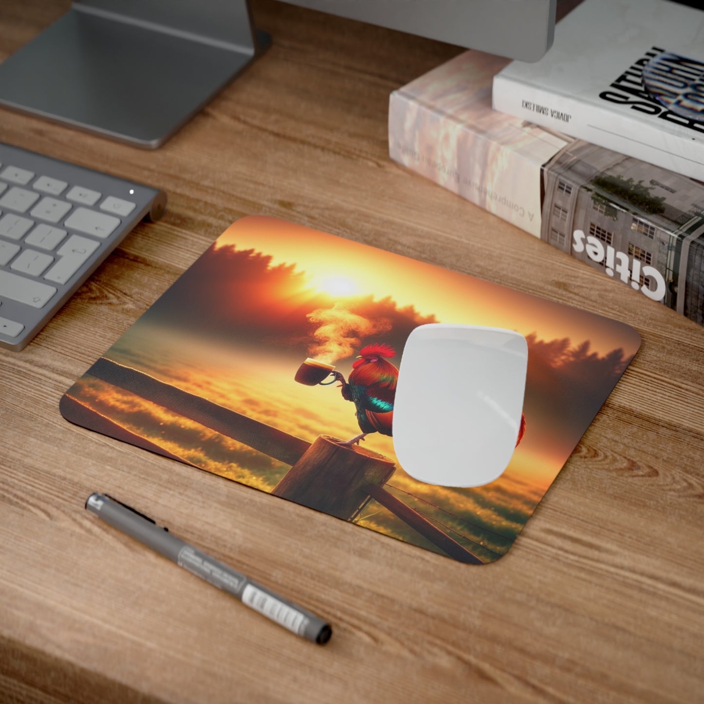 rooster mouse pad