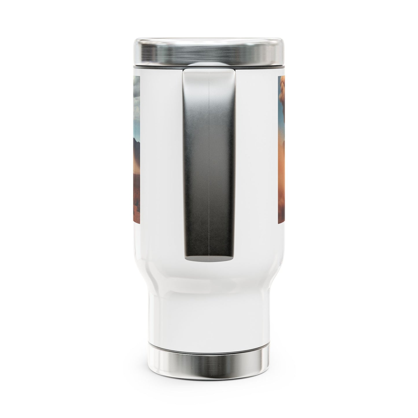 Stainless Steel Travel Mug with Handle, 14oz