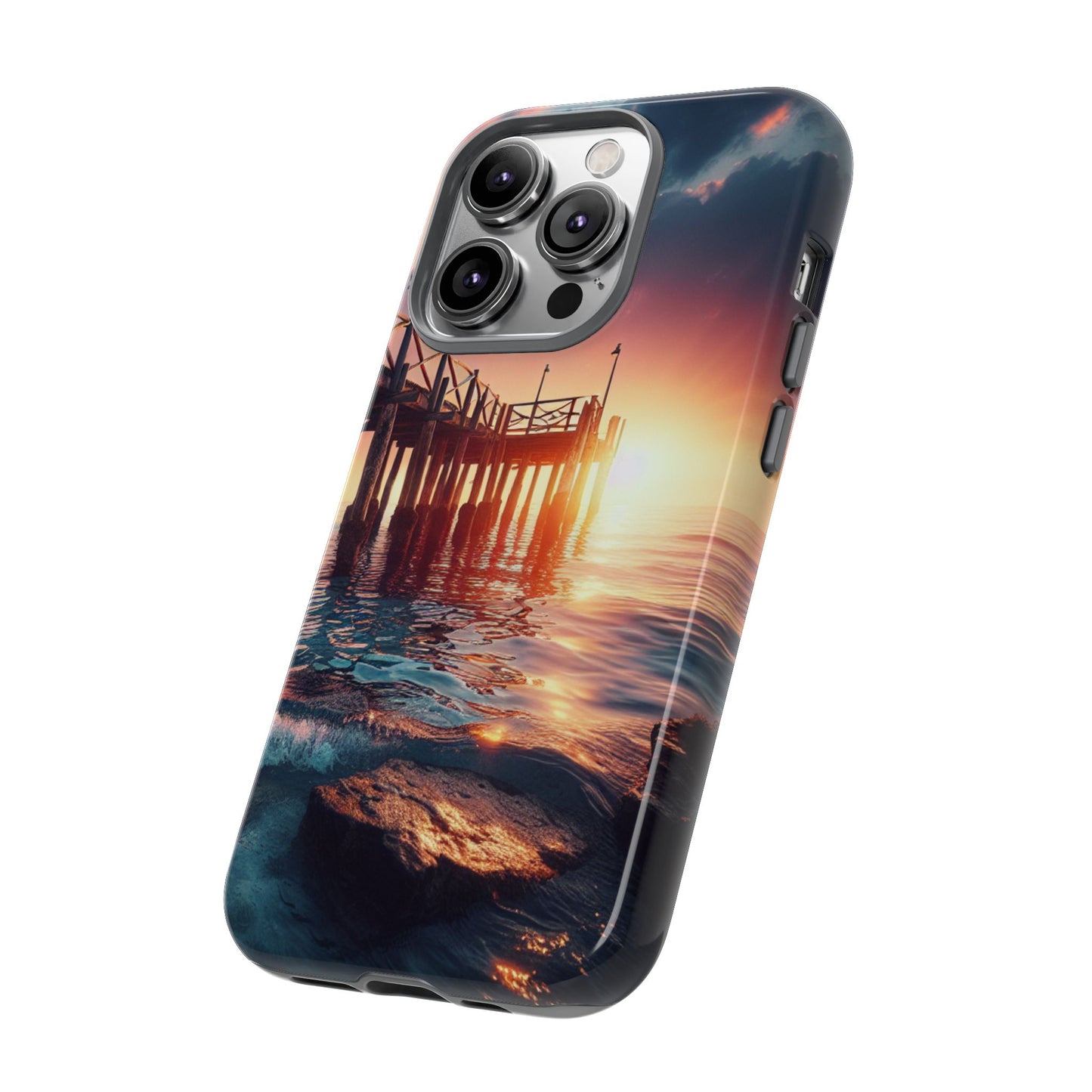 SUNSET on the PIER  phone case