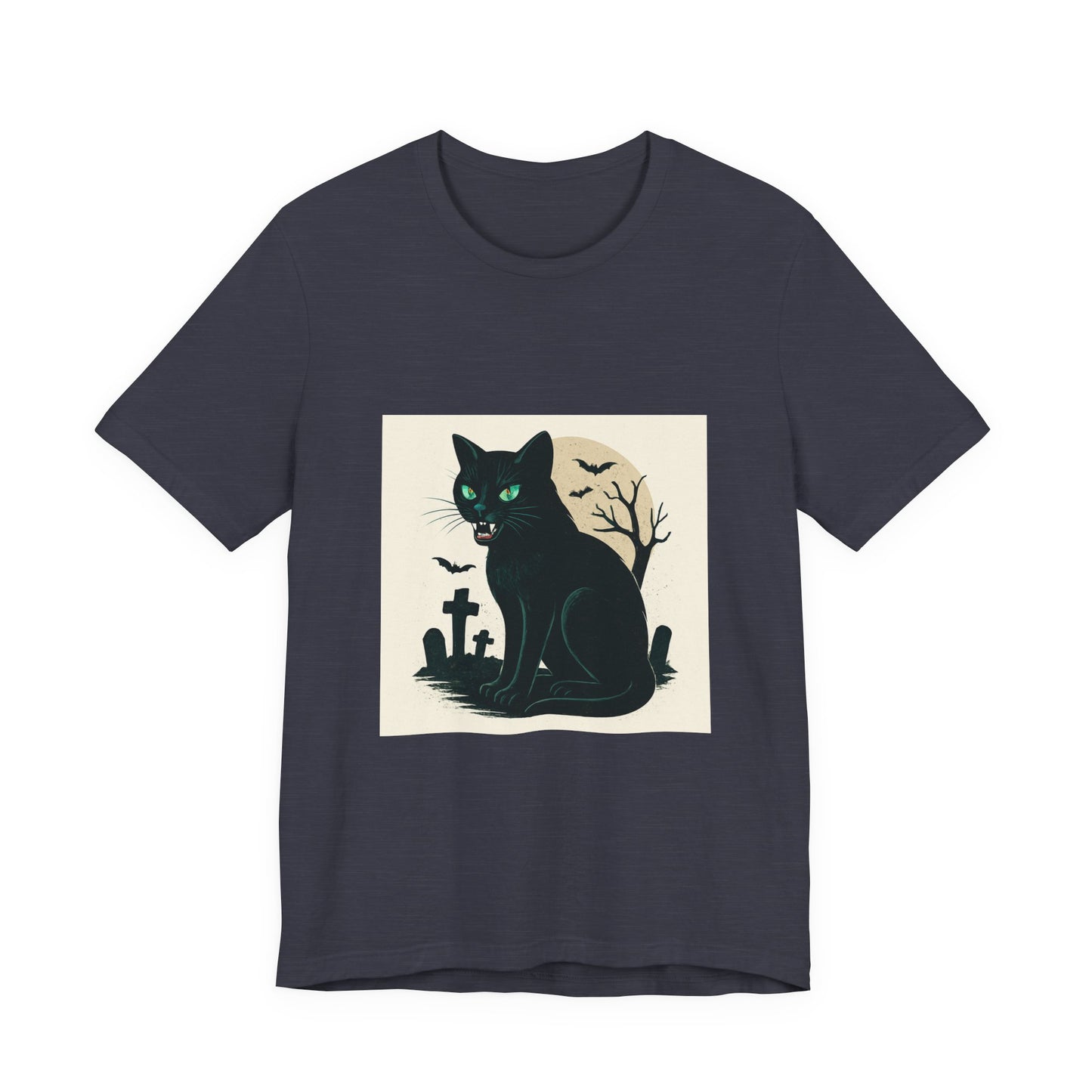HALLOWEEN (BLACK CAT) Unisex Jersey Short Sleeve Tee
