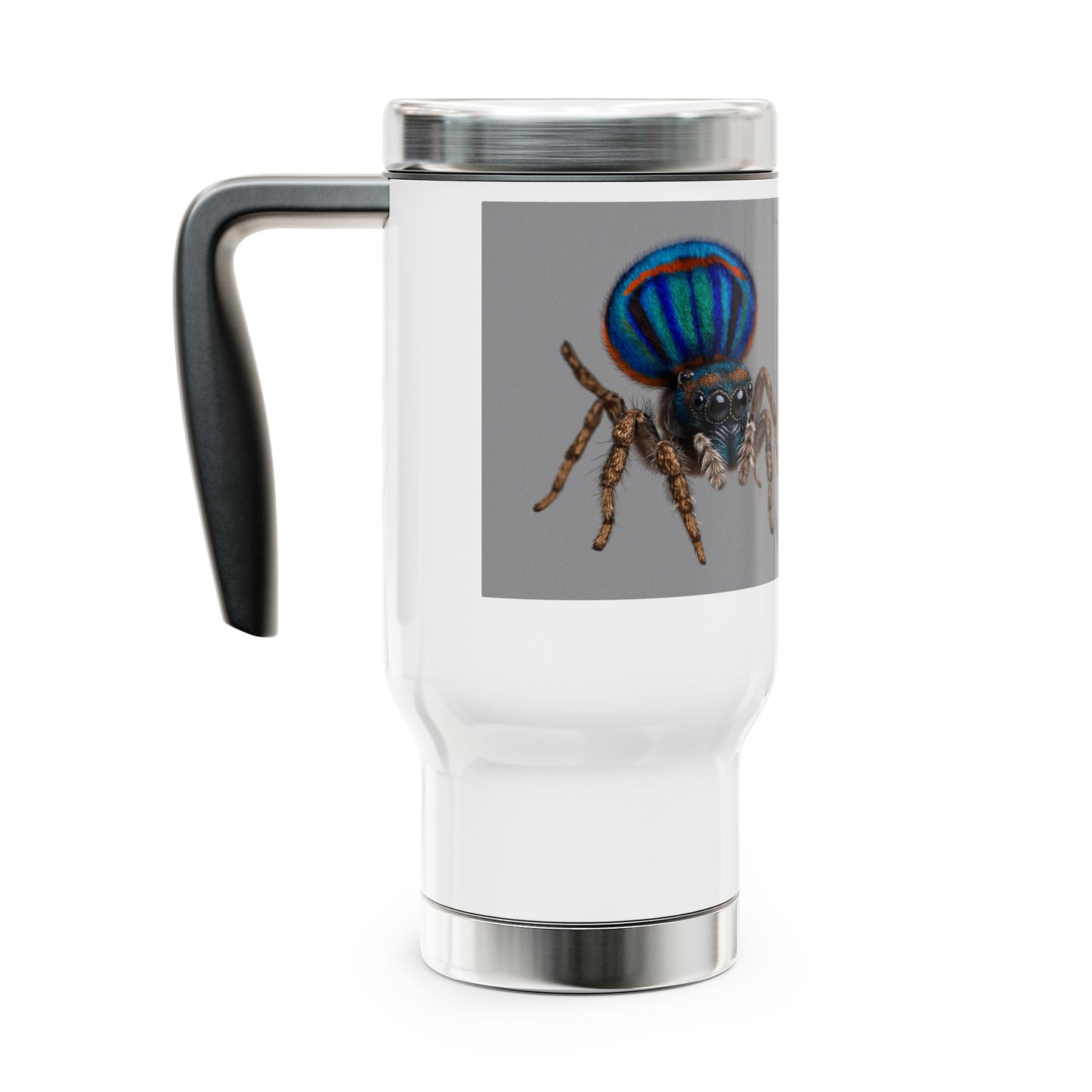 Stainless Steel Travel Mug with Handle, 14oz