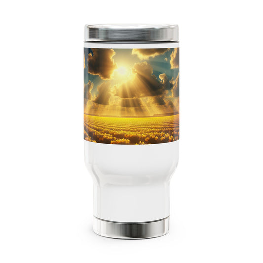 Stainless Steel Travel Mug with Handle, 14oz