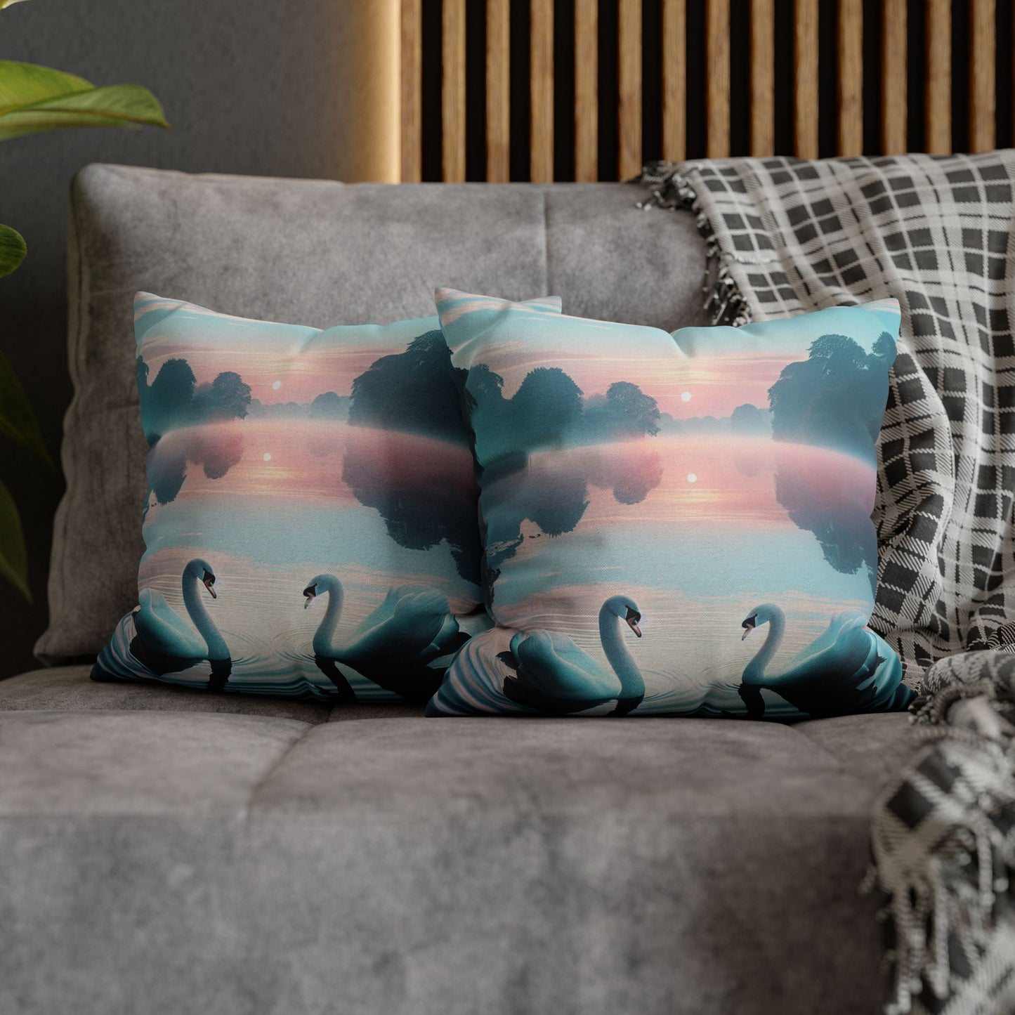 Spun Polyester Square Pillowcase