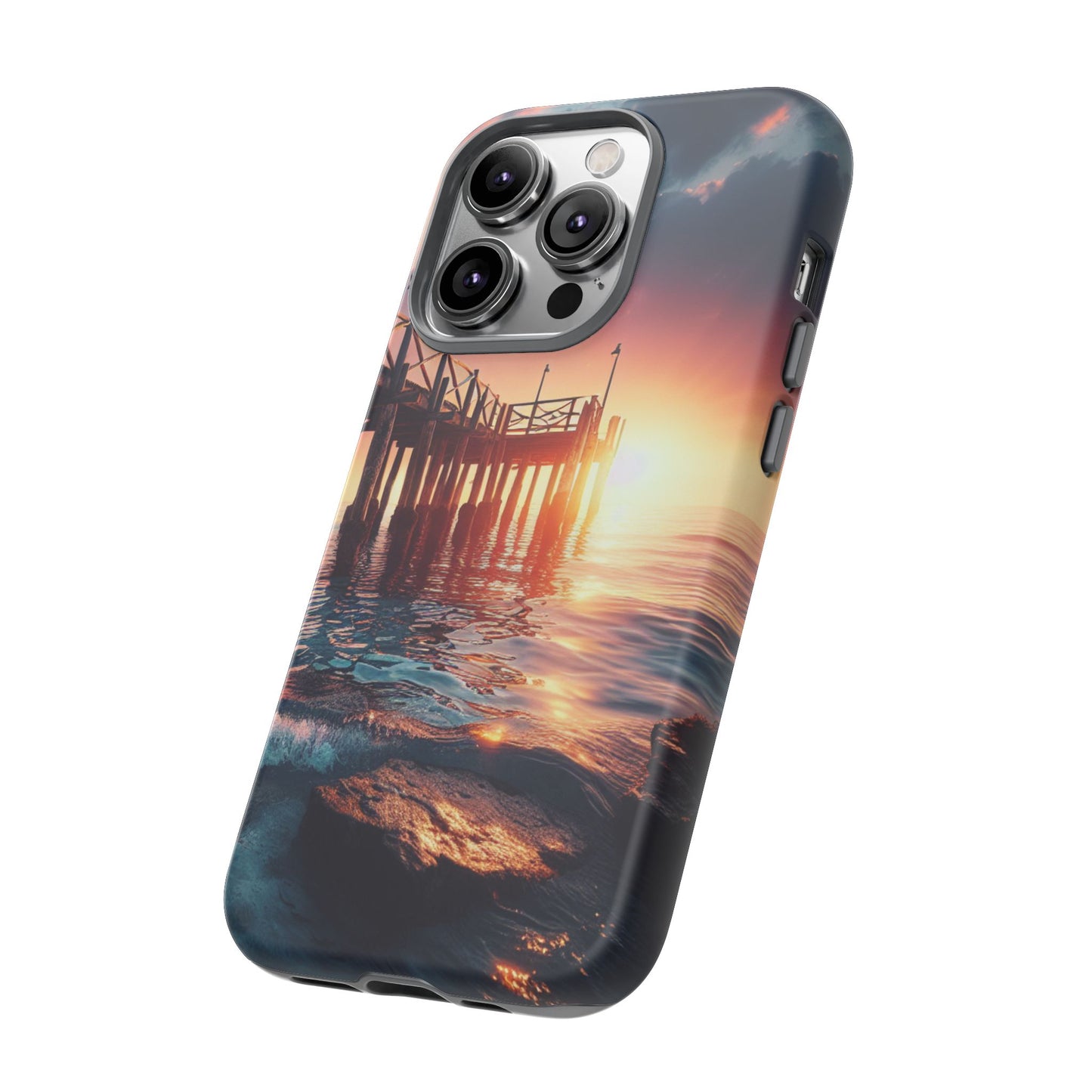 SUNSET on the PIER  phone case