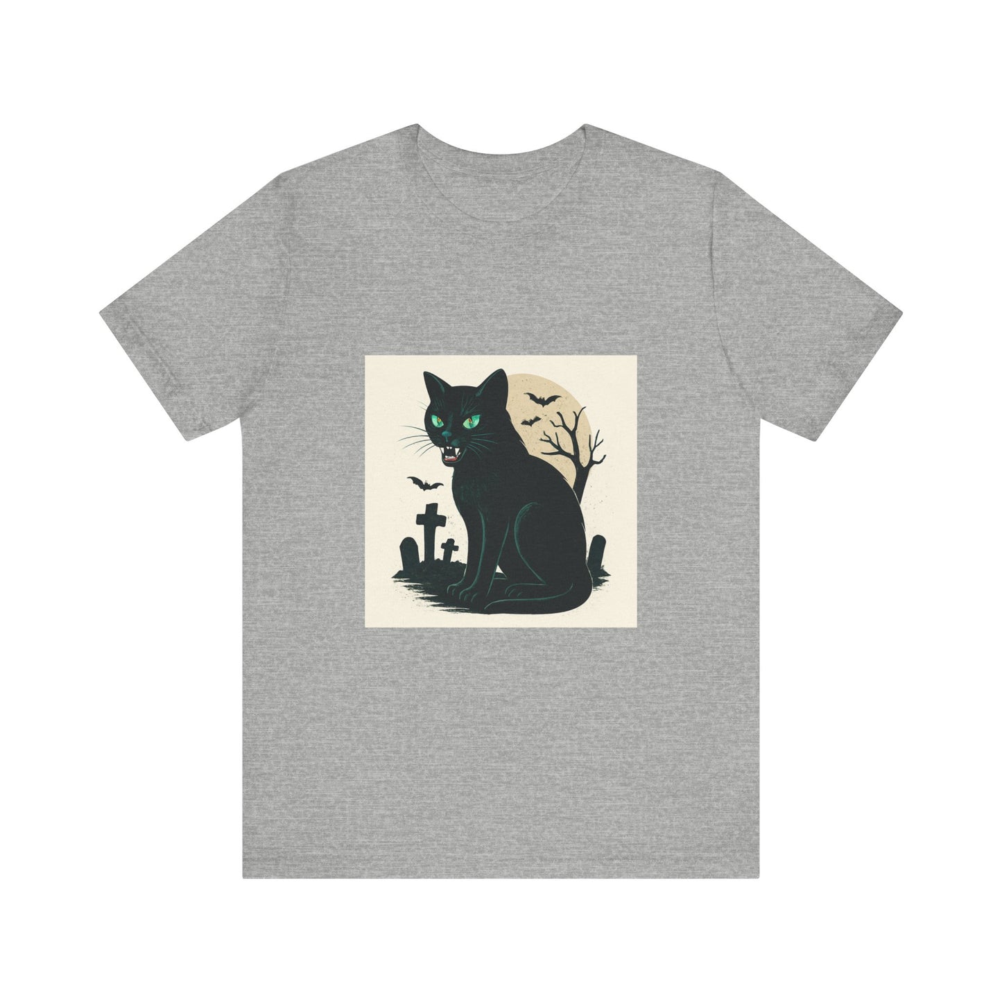 HALLOWEEN (BLACK CAT) Unisex Jersey Short Sleeve Tee