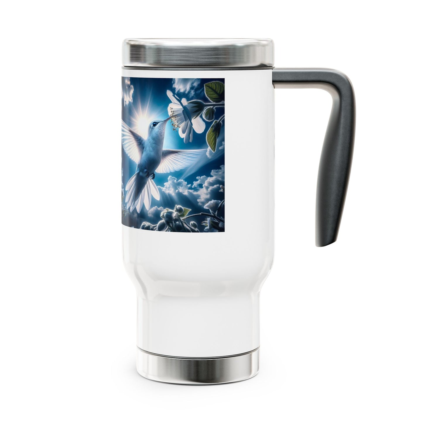 Stainless Steel Travel Mug with Handle, 14oz