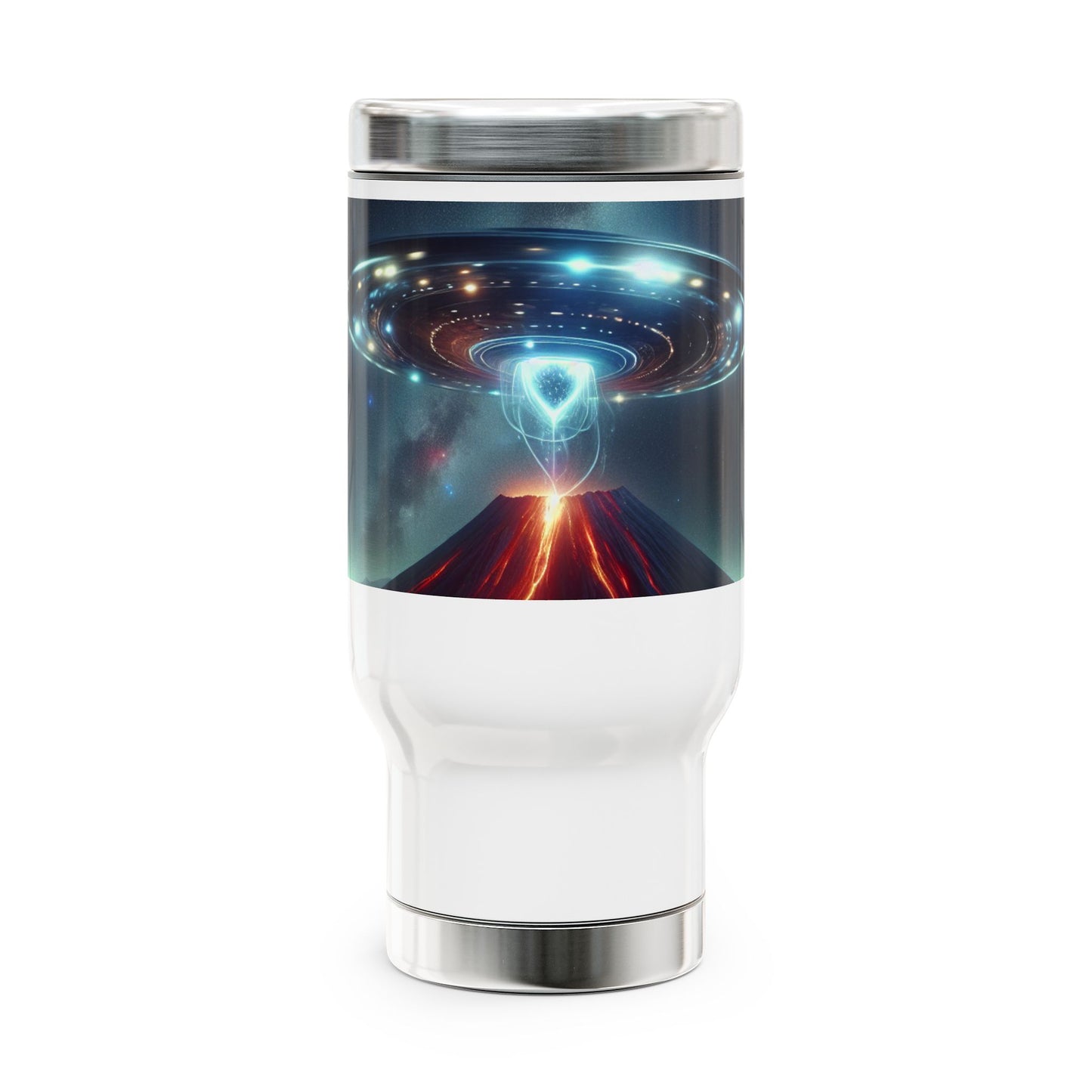 Stainless Steel Travel Mug with Handle, 14oz