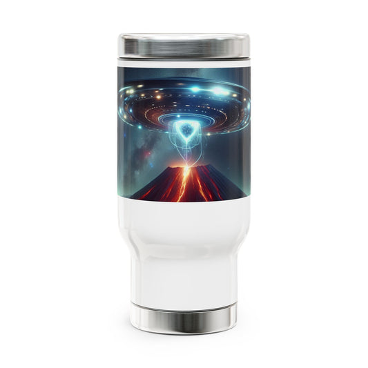 Stainless Steel Travel Mug with Handle, 14oz