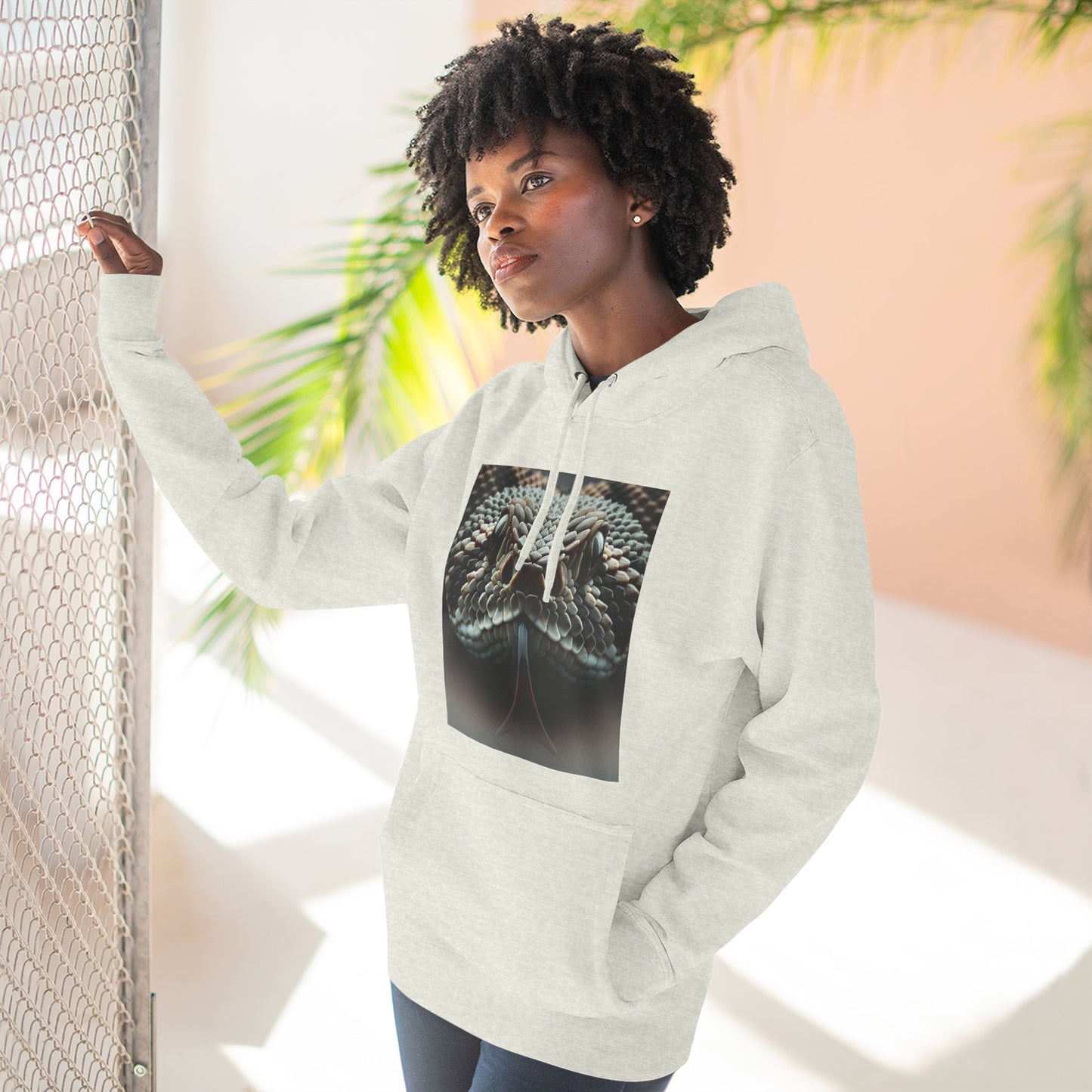 Three-Panel Fleece Hoodie