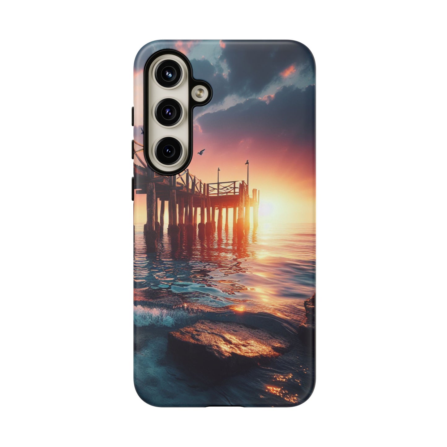 SUNSET on the PIER  phone case