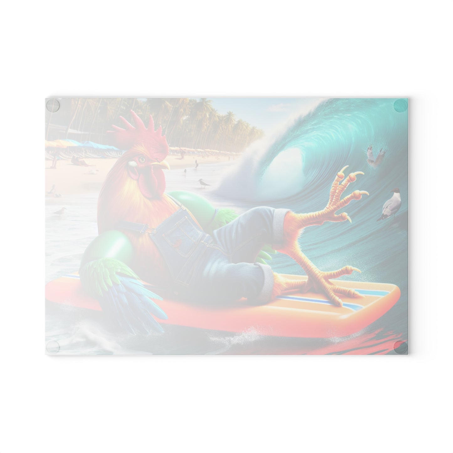 SURFNING ROOSTER cutting board