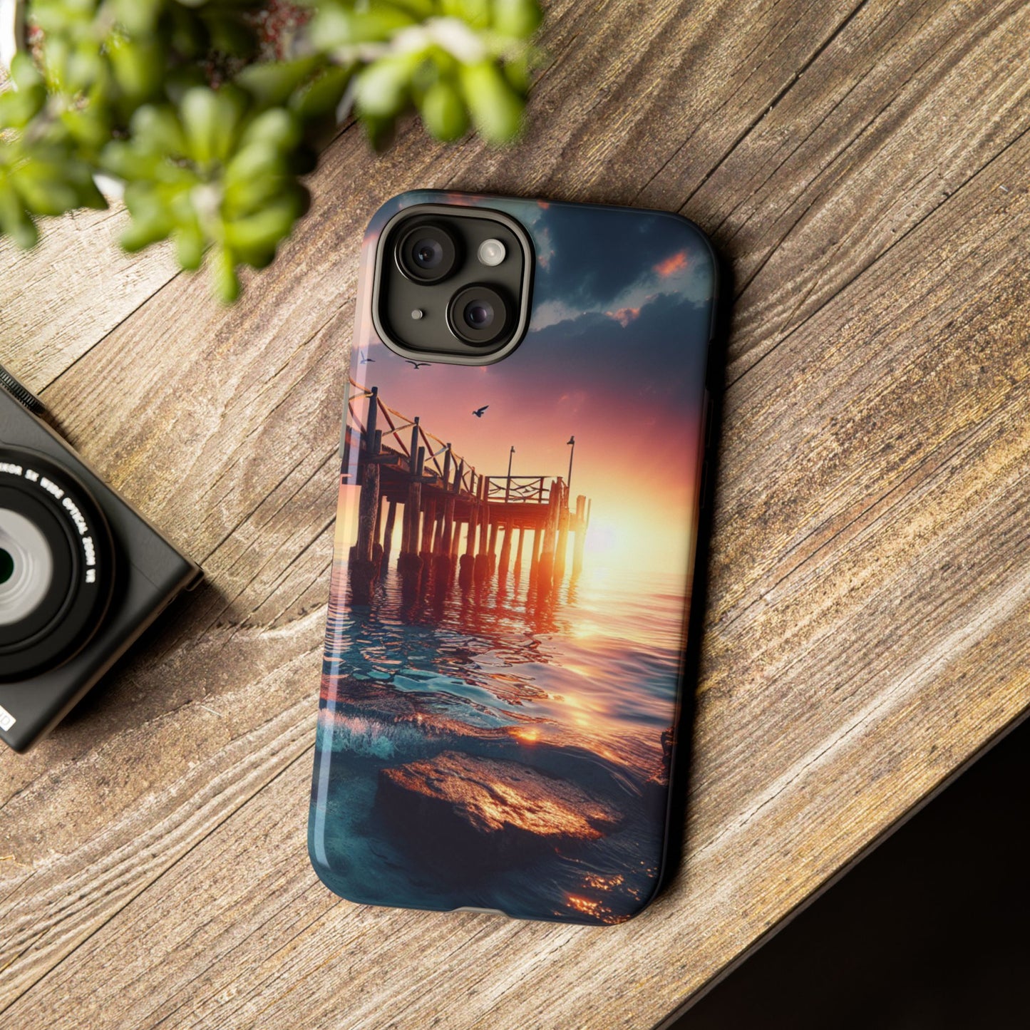 SUNSET on the PIER  phone case