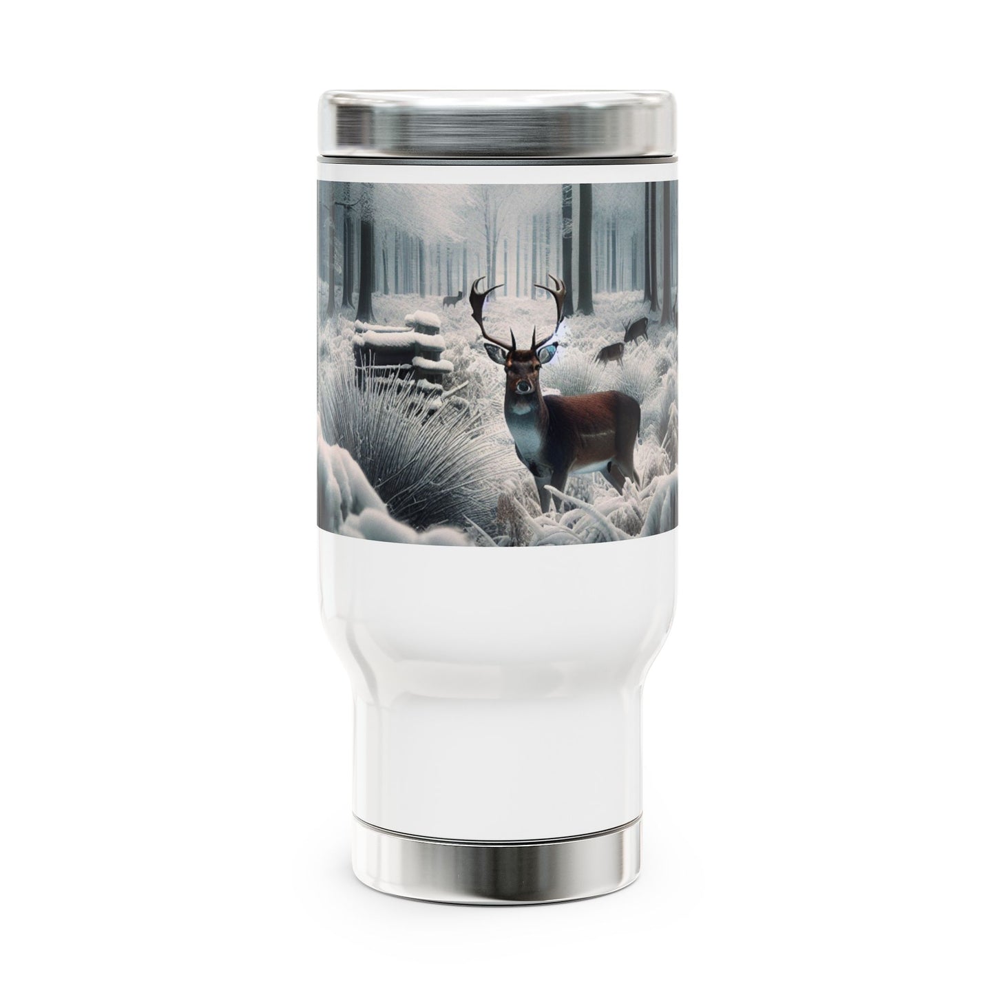 Stainless Steel Travel Mug with Handle, 14oz