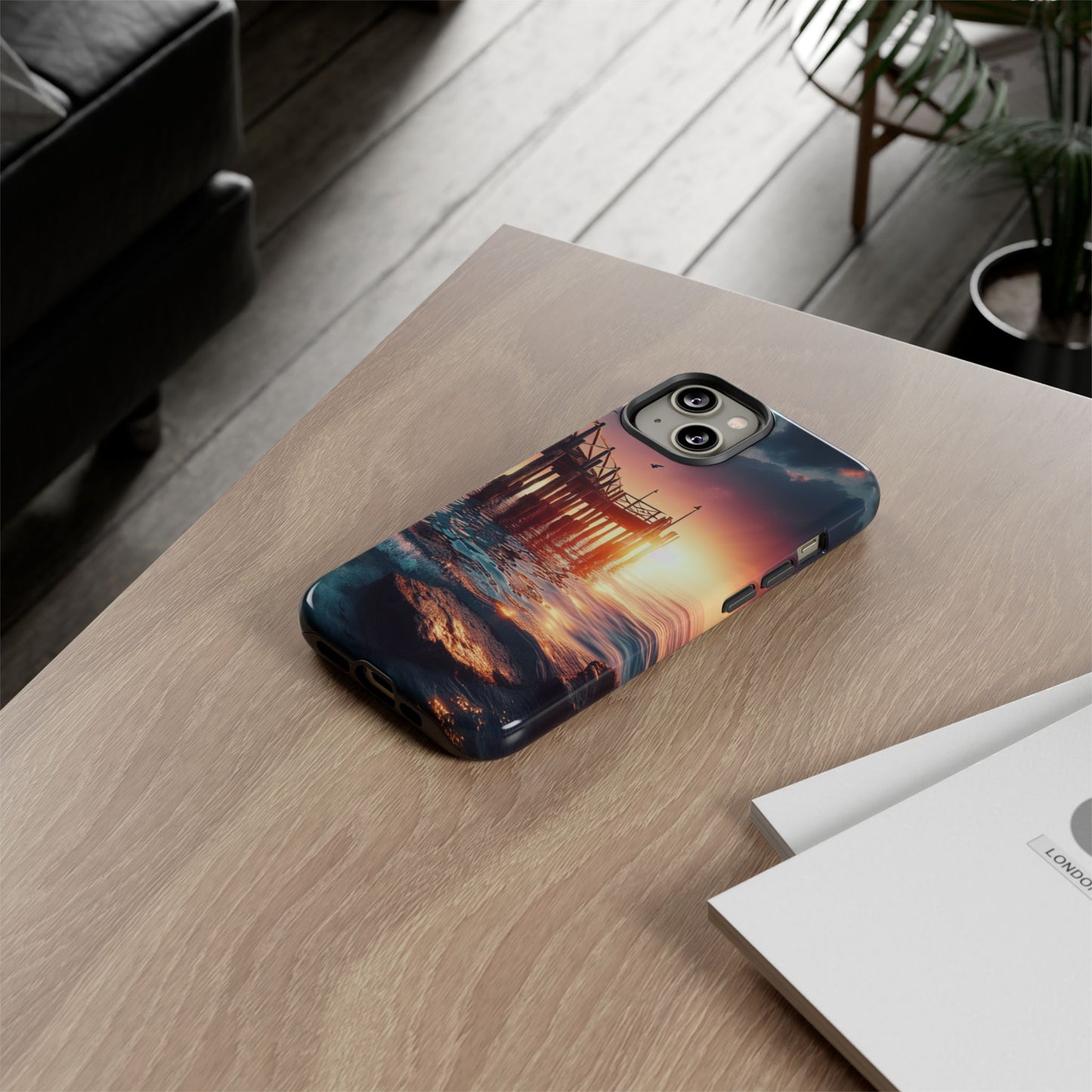 SUNSET on the PIER  phone case