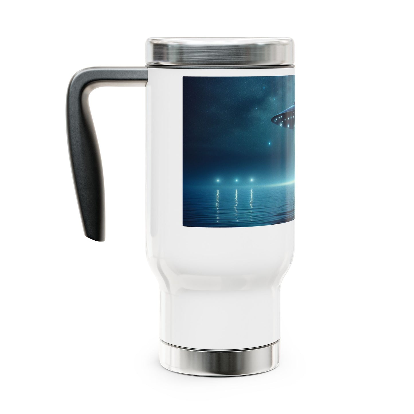 Stainless Steel Travel Mug with Handle, 14oz