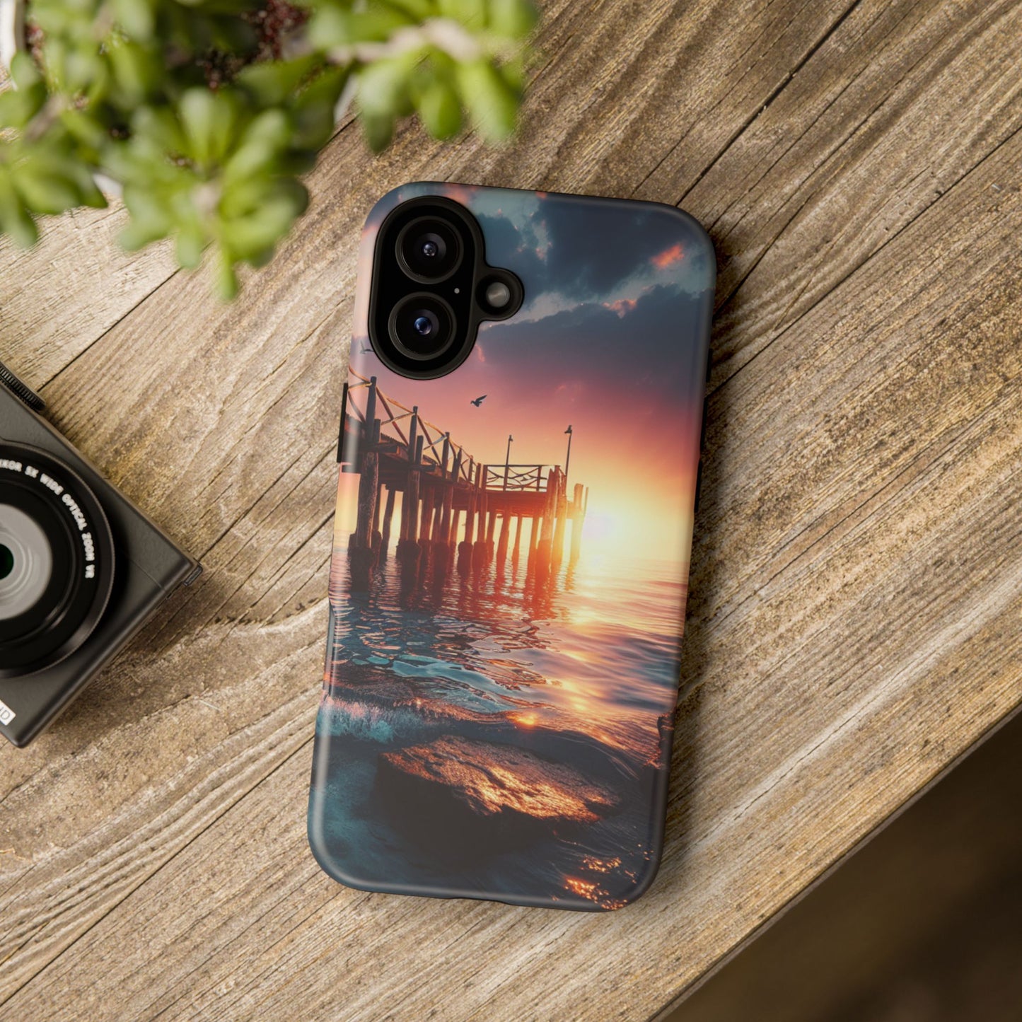 SUNSET on the PIER  phone case