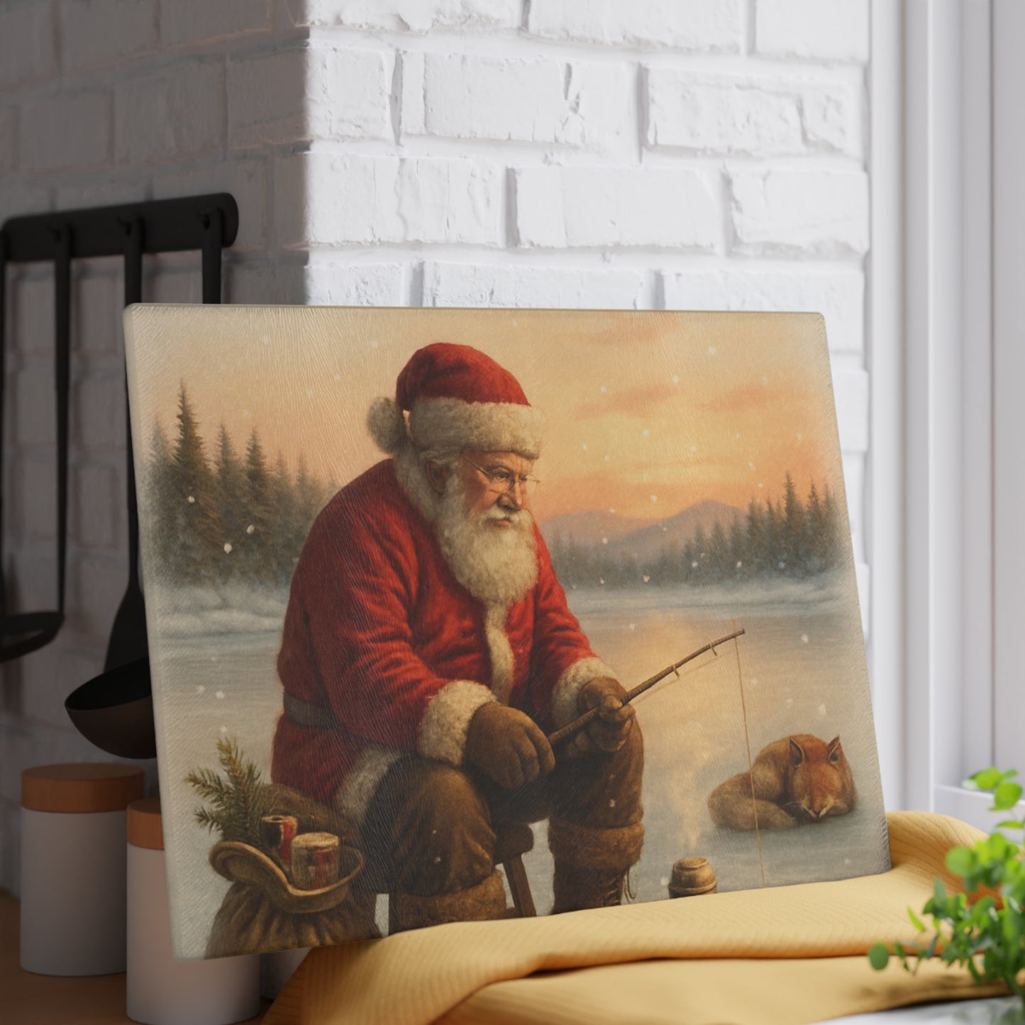 CHRISTMAS Glass Cutting Board