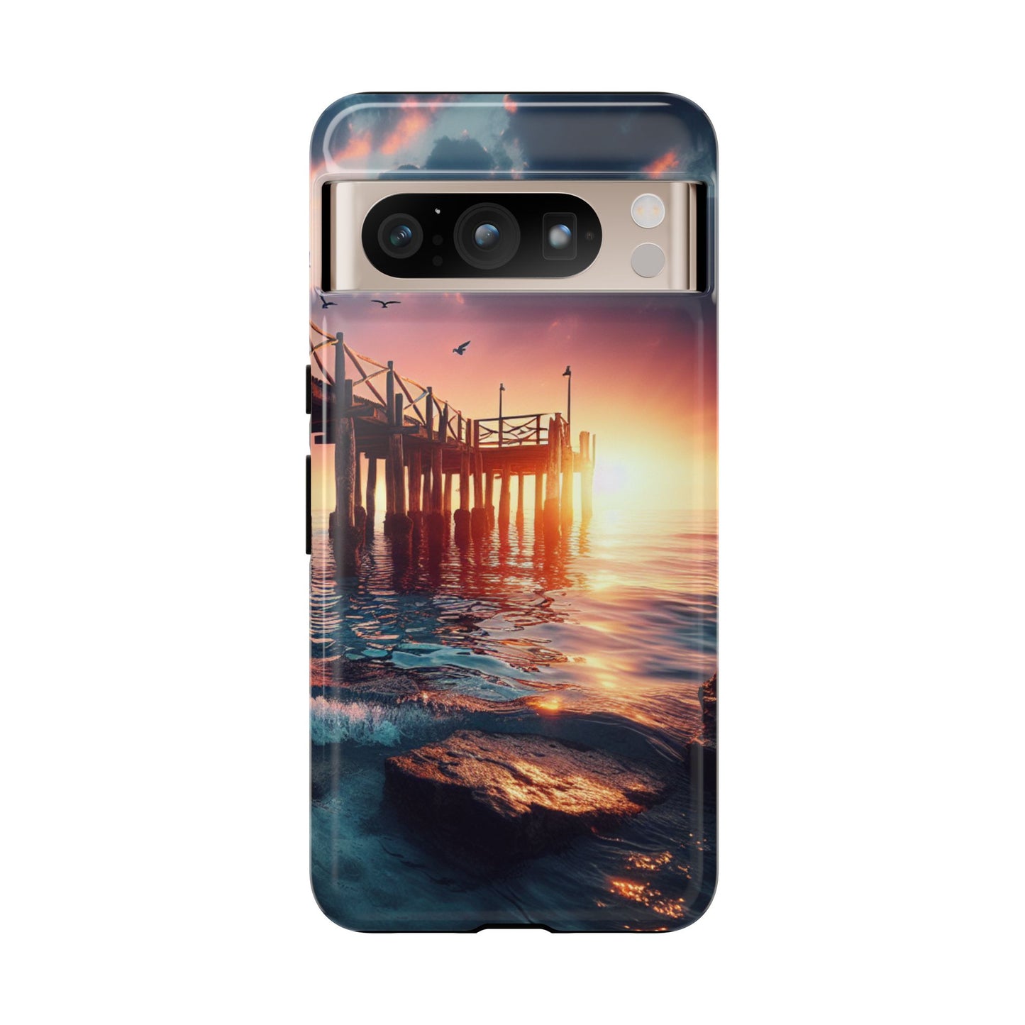 SUNSET on the PIER  phone case