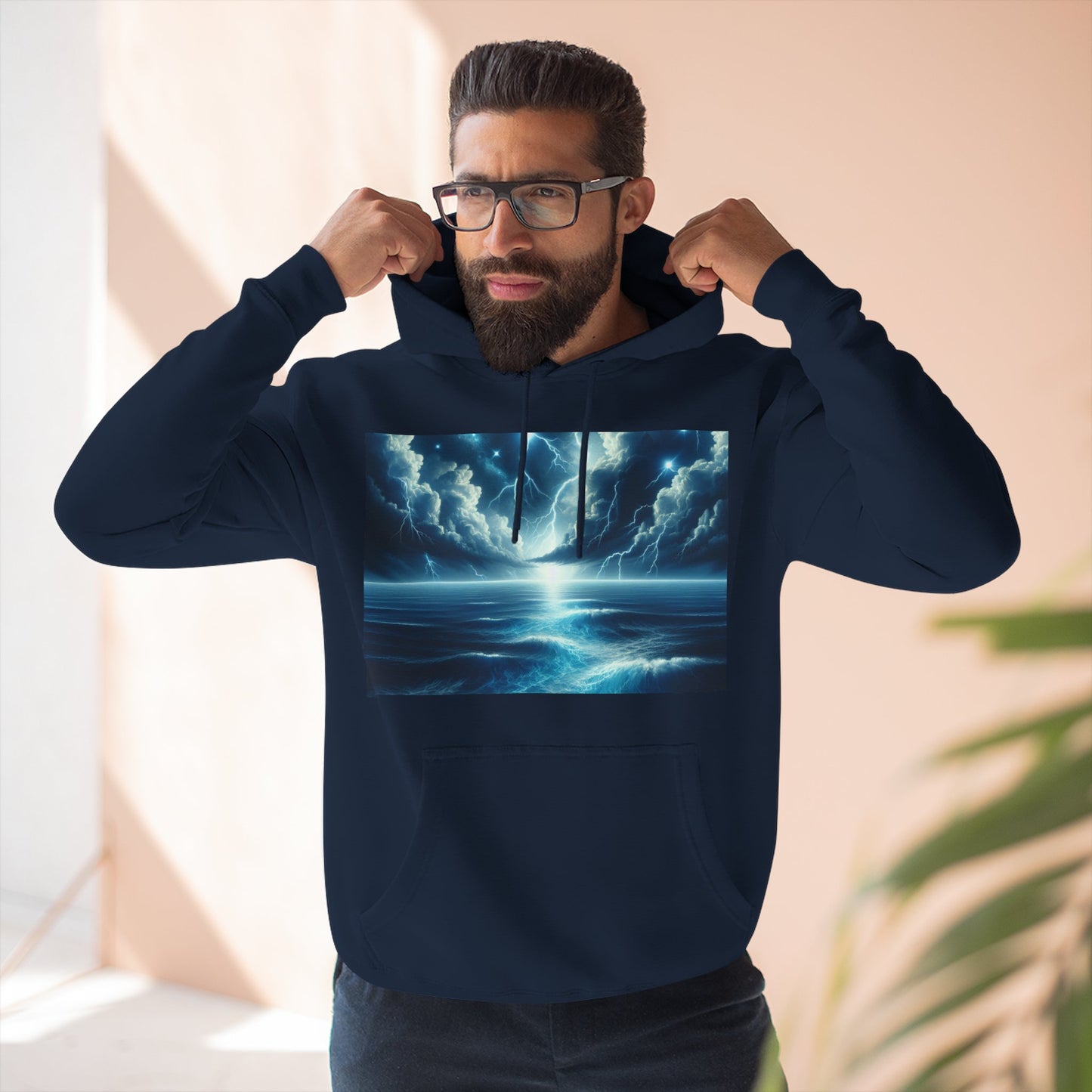 Three-Panel Fleece Hoodie
