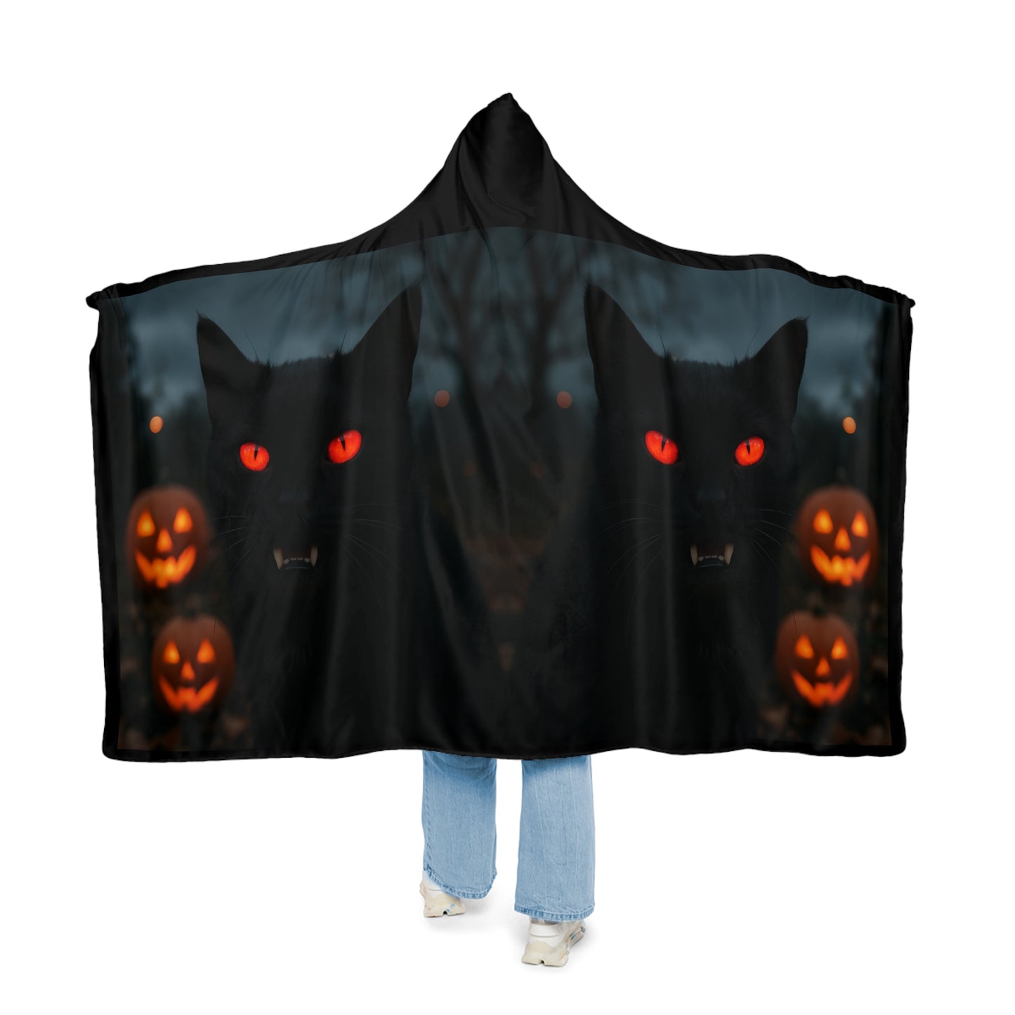 HALLOWEEN (BLACK CAT) Snuggle Blanket