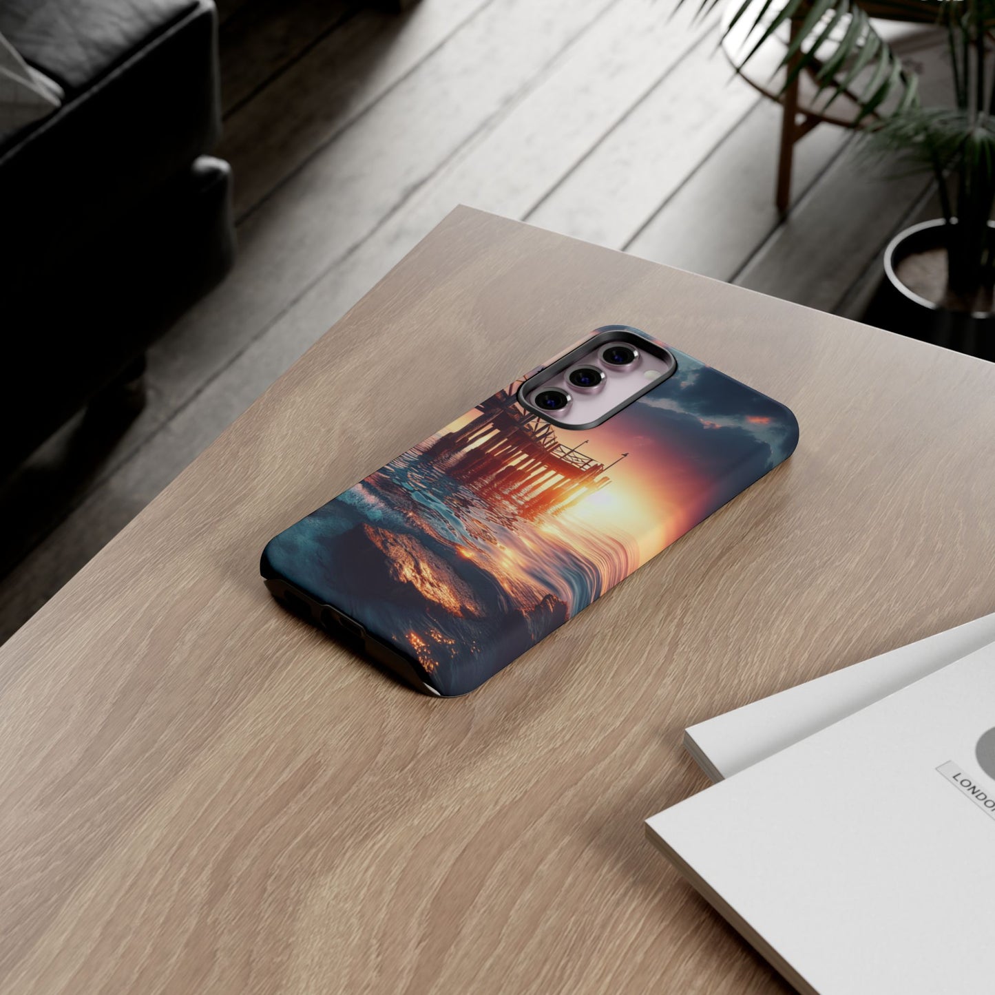 SUNSET on the PIER  phone case
